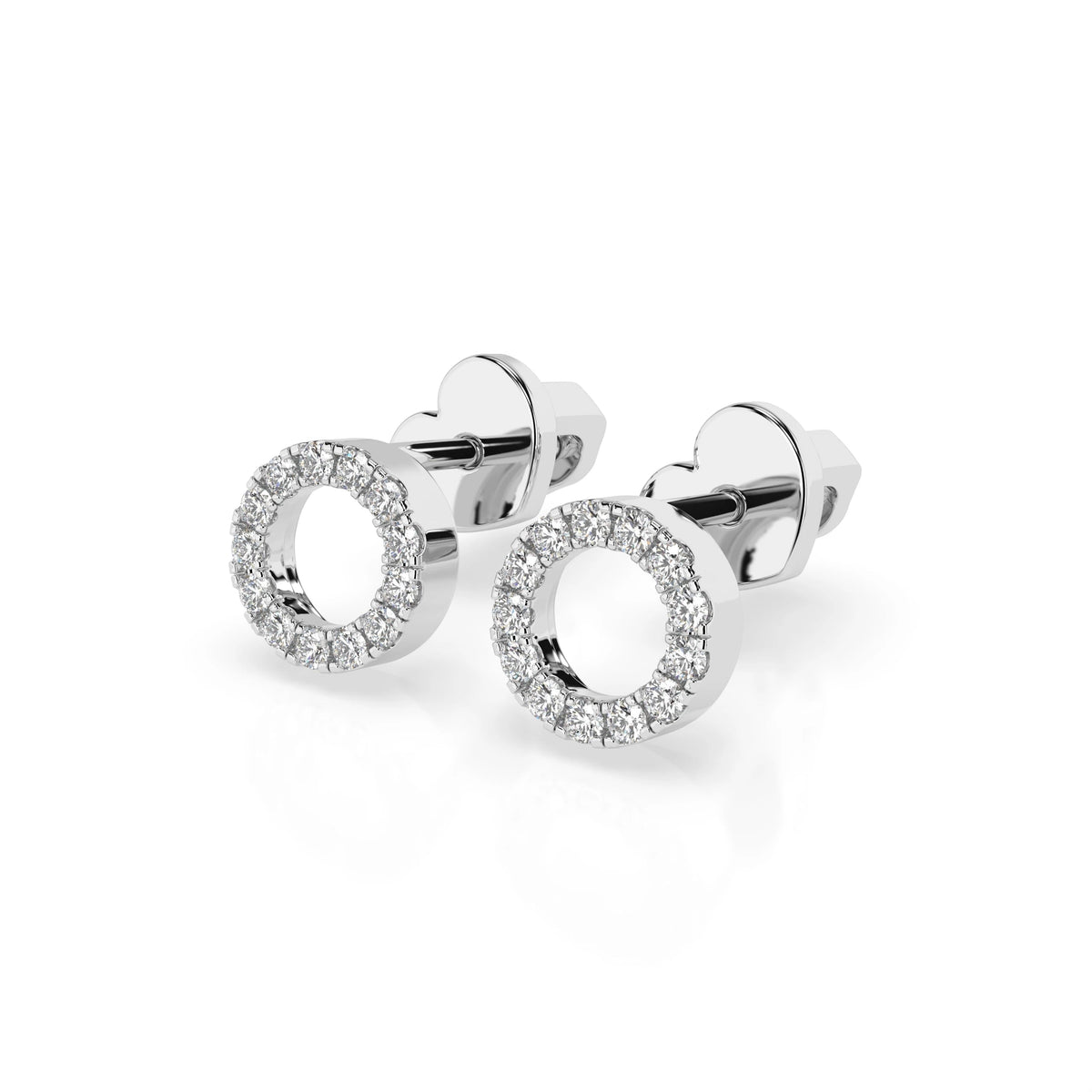 Minimalism Earring (Round), 0.16 ct — 102-10055 - Prestige Stones