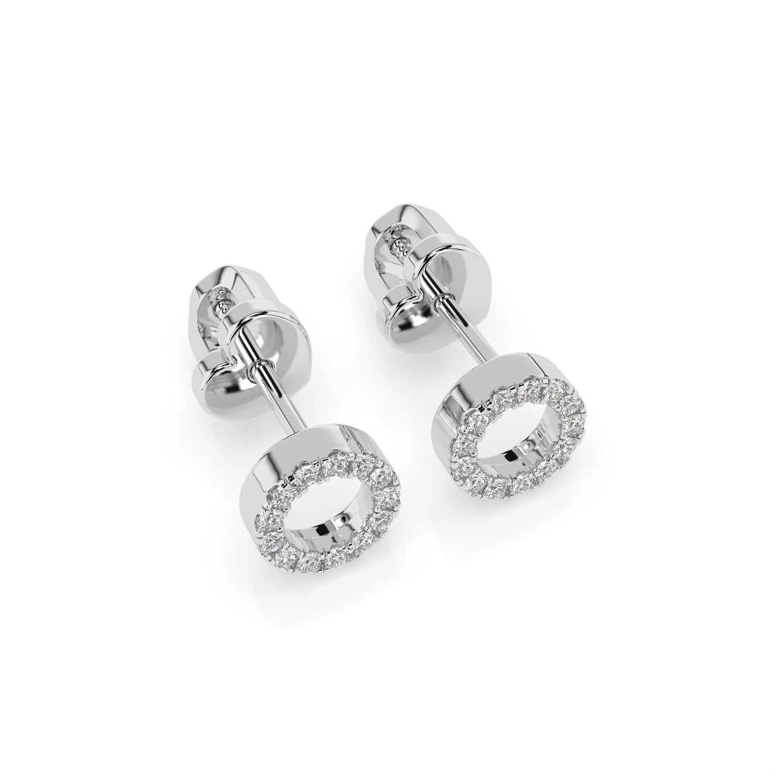 Minimalism Earring (Round), 0.16 ct — 102-10055 - Prestige Stones