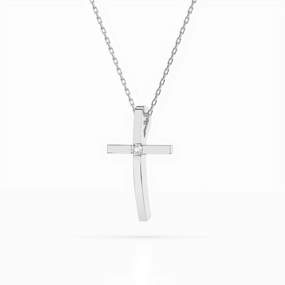Minimalism Necklace (Round), 0.03 ct — 104-10031 - Prestige Stones