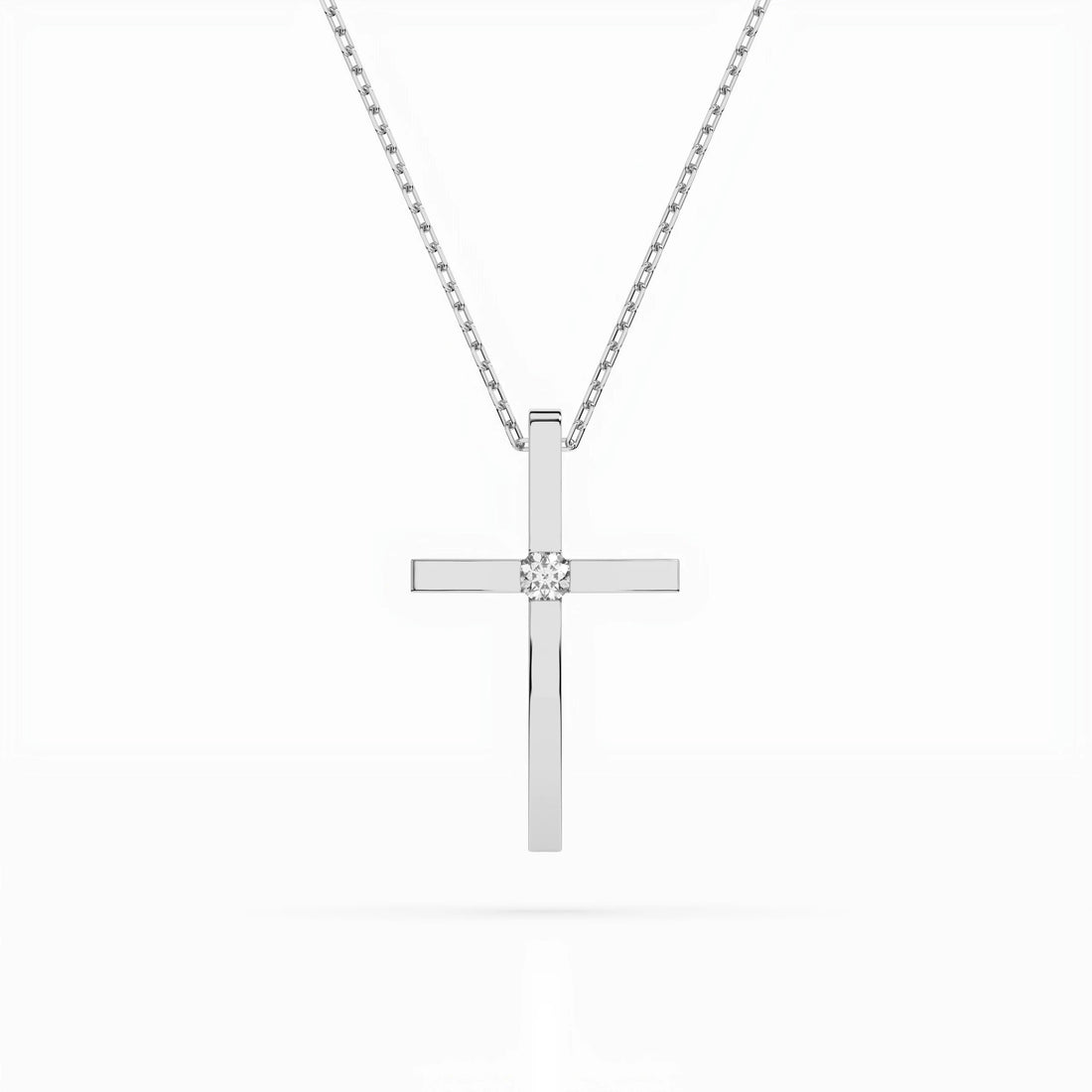 Minimalism Necklace (Round), 0.03 ct — 104-10031 - Prestige Stones