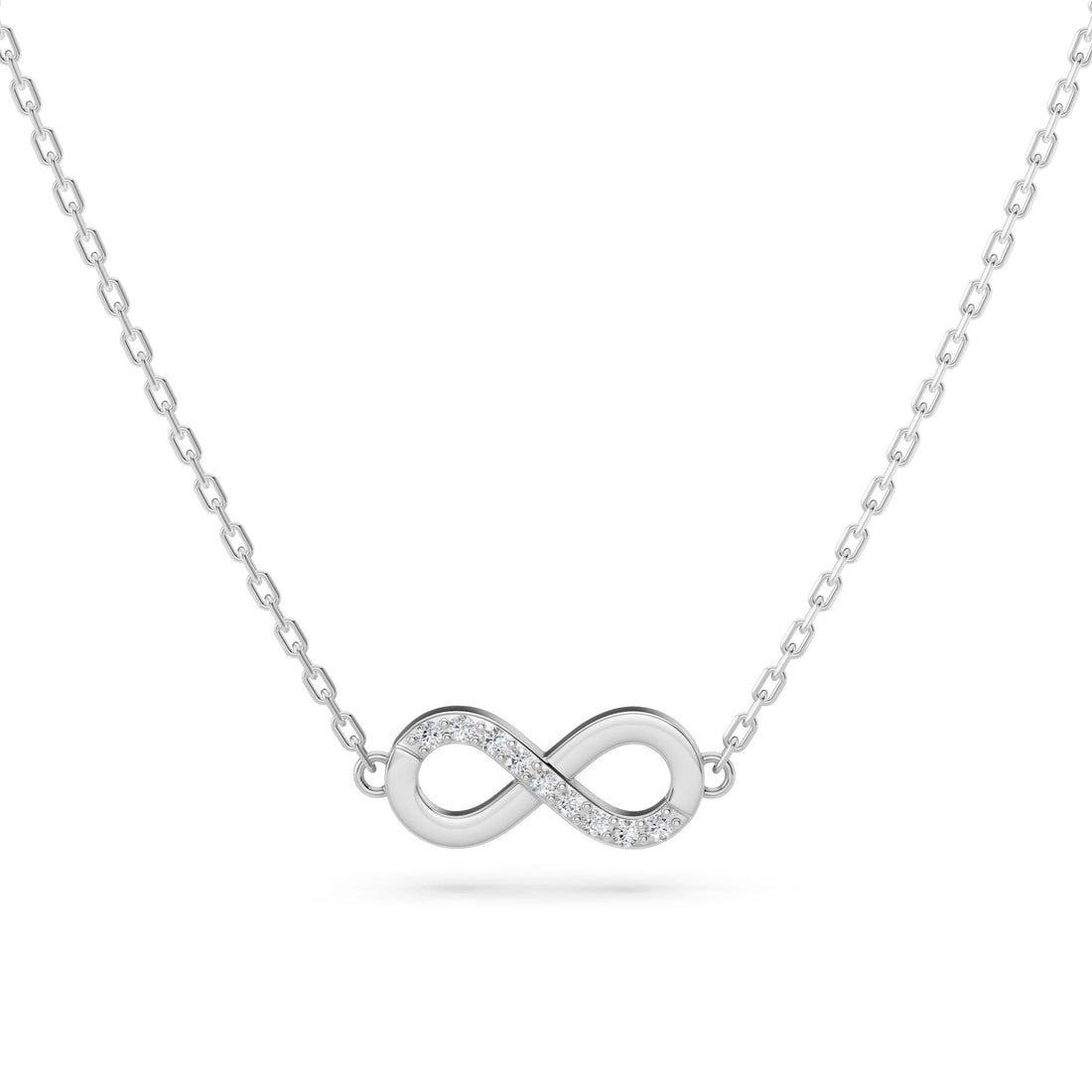 Minimalism Necklace (Round), 0.05 ct — 104-10072 - Prestige Stones