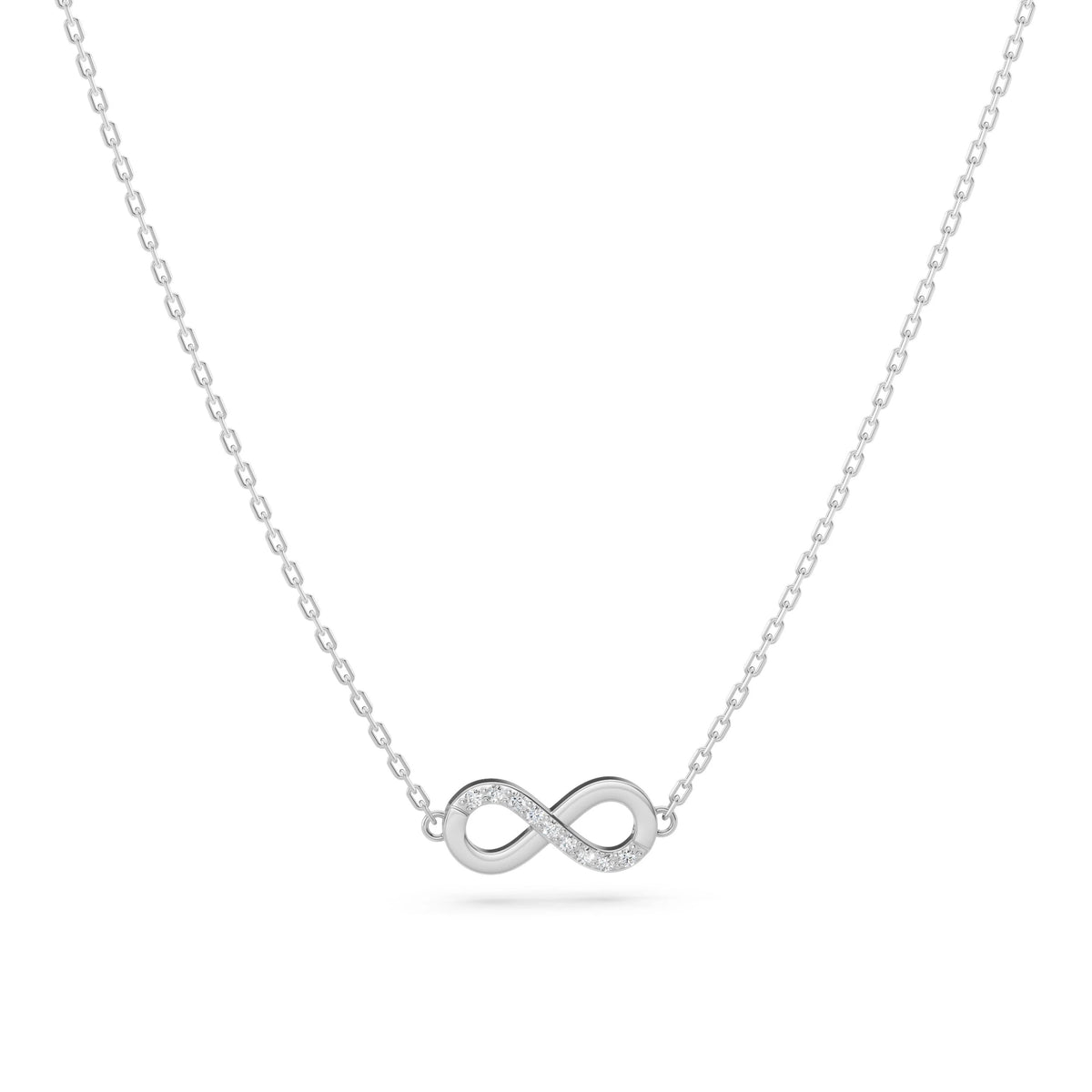 Minimalism Necklace (Round), 0.05 ct — 104-10072 - Prestige Stones