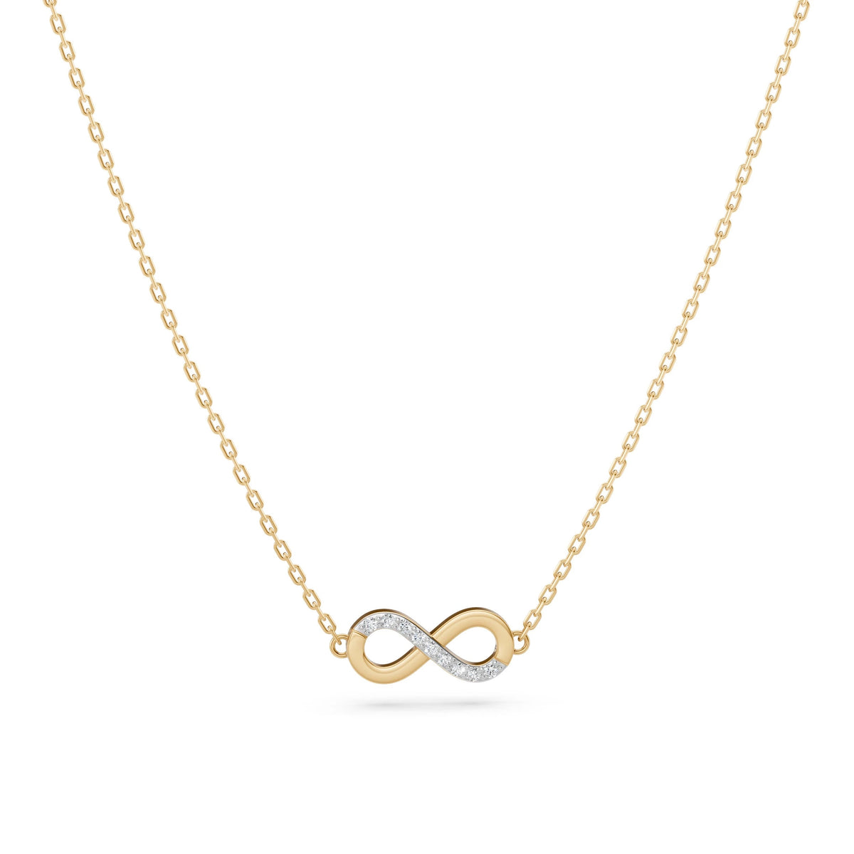 Minimalism Necklace (Round), 0.05 ct — 104-10072 - Prestige Stones