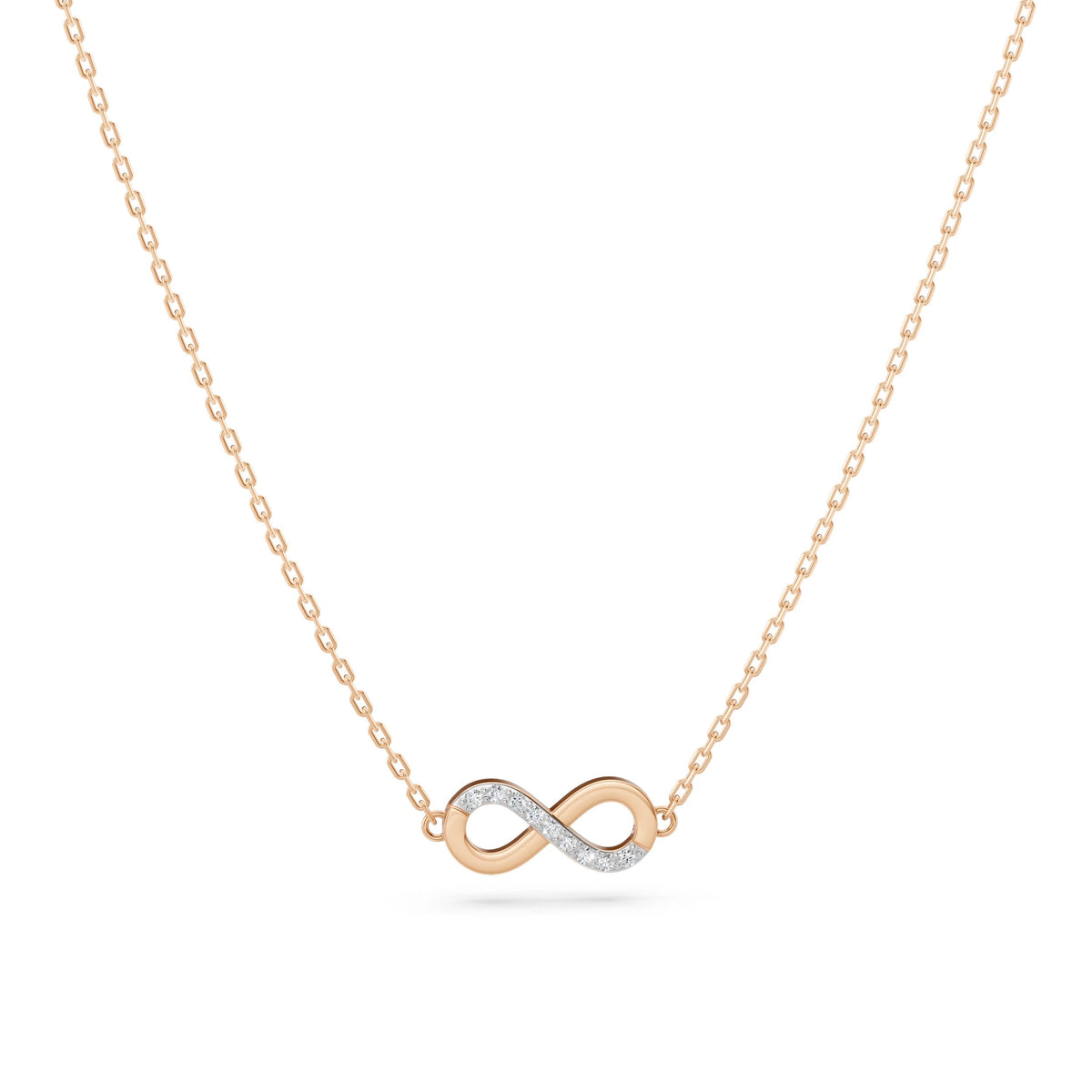 Minimalism Necklace (Round), 0.05 ct — 104-10072 - Prestige Stones