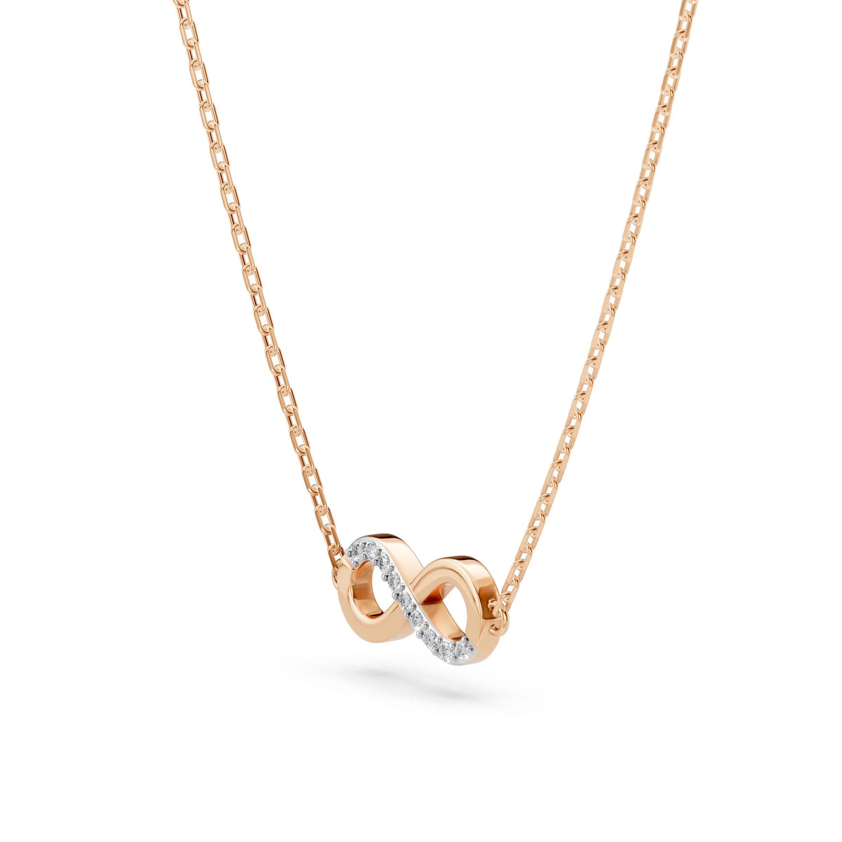Minimalism Necklace (Round), 0.05 ct — 104-10072 - Prestige Stones