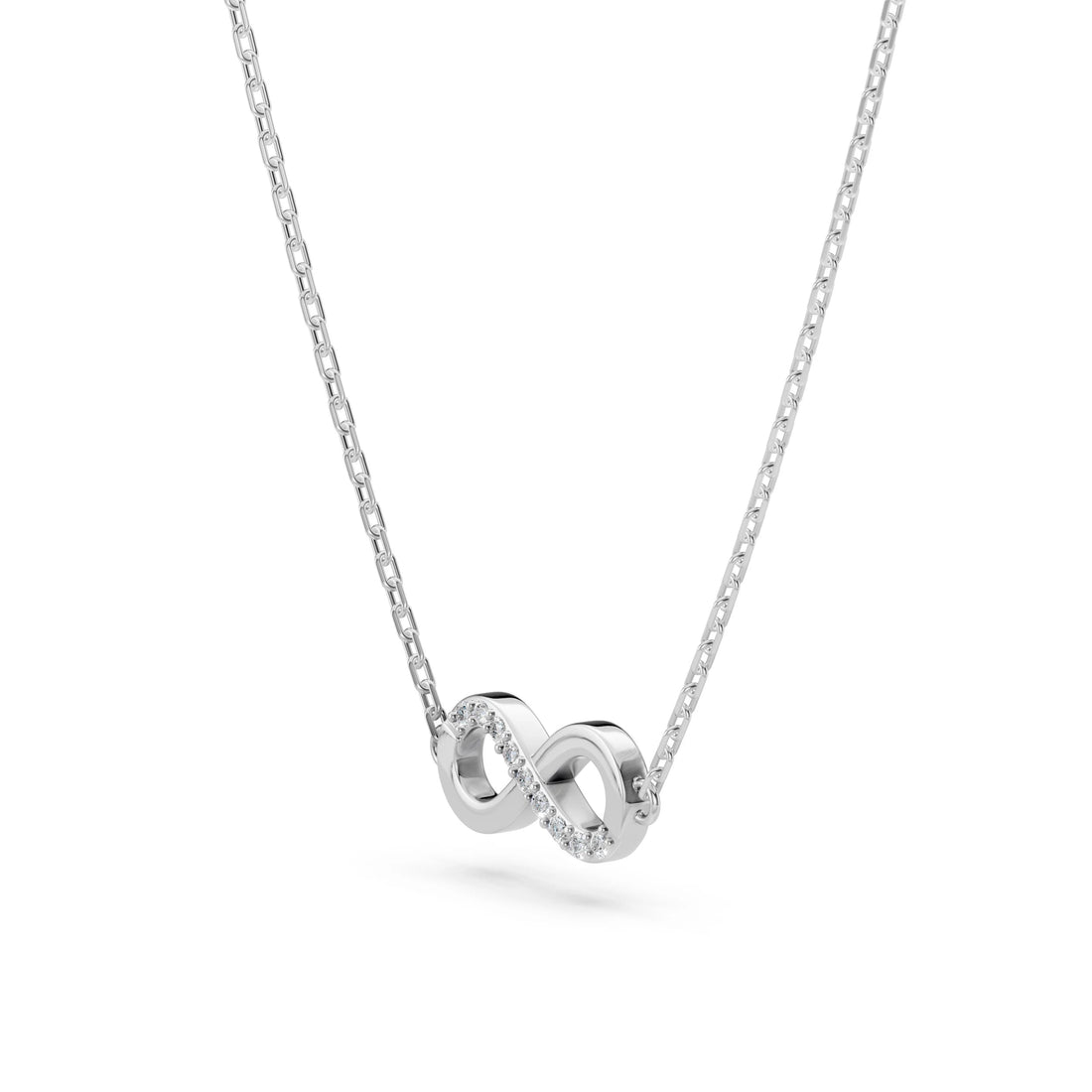 Minimalism Necklace (Round), 0.05 ct — 104-10072 - Prestige Stones