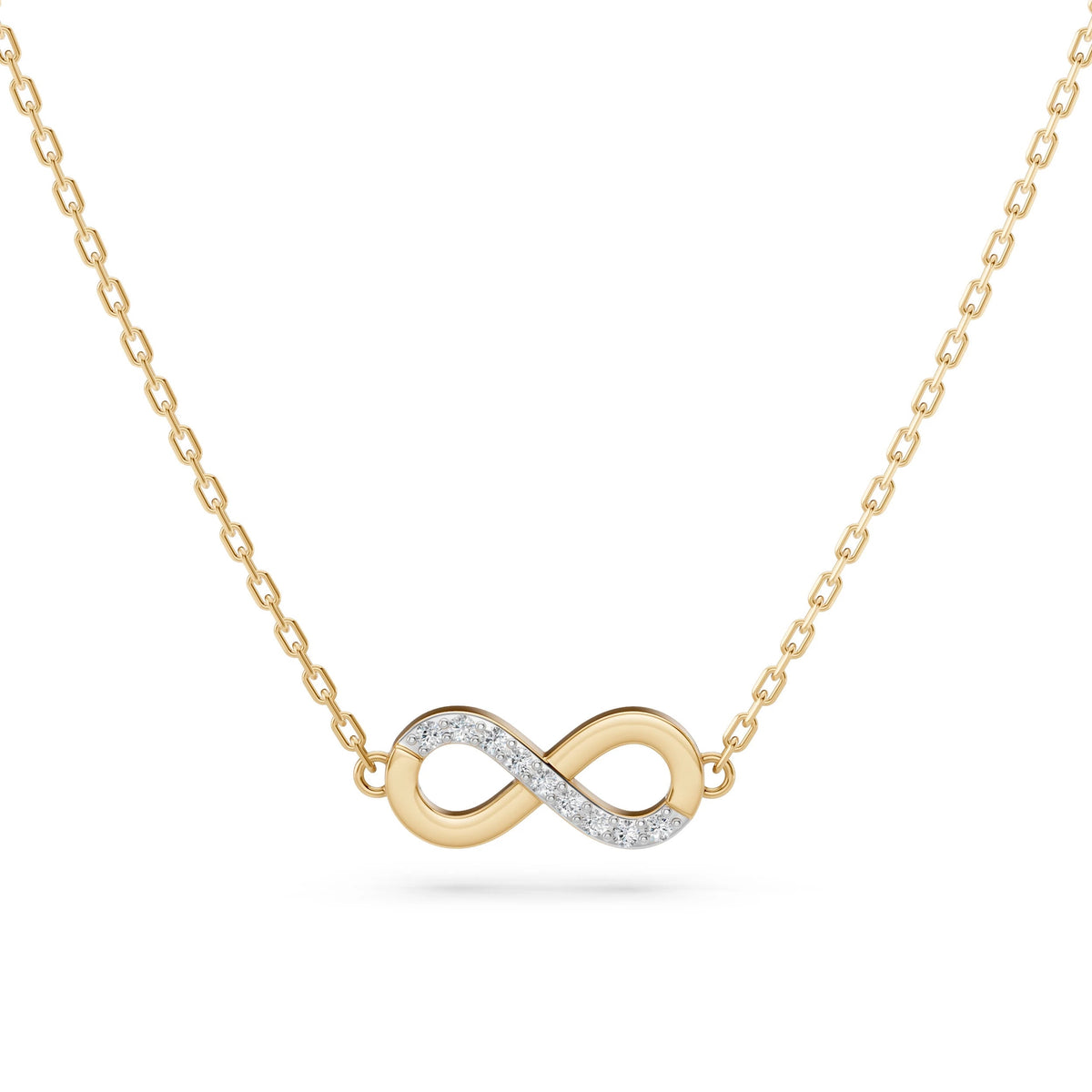 Minimalism Necklace (Round), 0.05 ct — 104-10072 - Prestige Stones