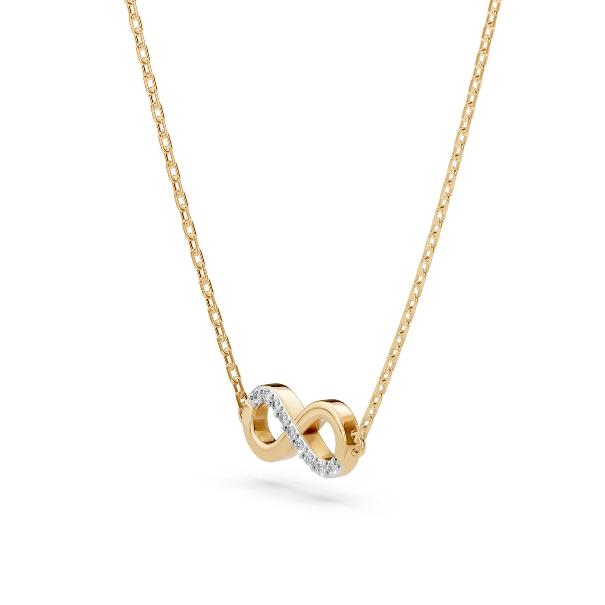 Minimalism Necklace (Round), 0.05 ct — 104-10072 - Prestige Stones