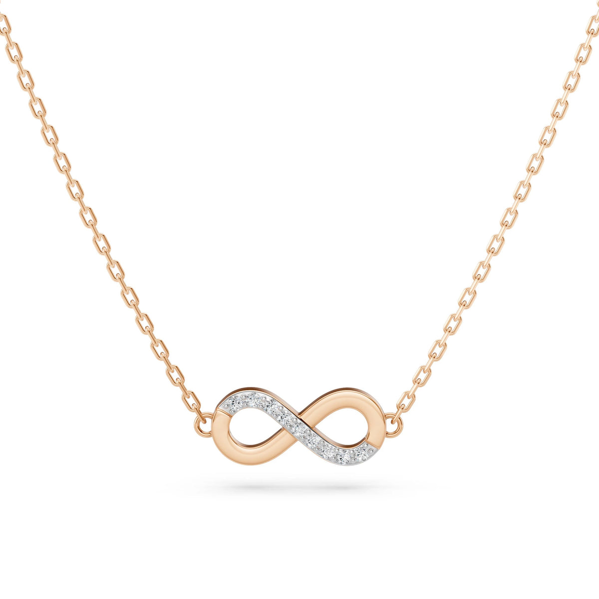 Minimalism Necklace (Round), 0.05 ct — 104-10072 - Prestige Stones