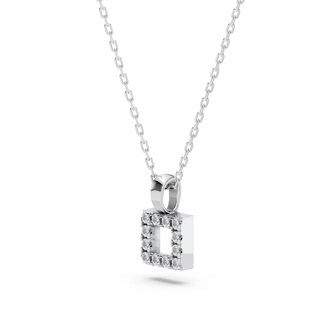 Minimalism Necklace (Round), 0.06 ct — 104-10079 - Prestige Stones