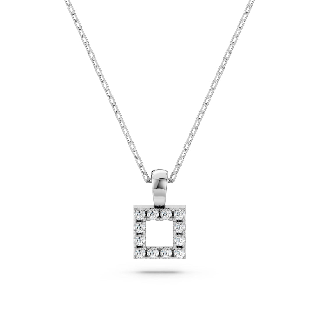 Minimalism Necklace (Round), 0.06 ct — 104-10079 - Prestige Stones