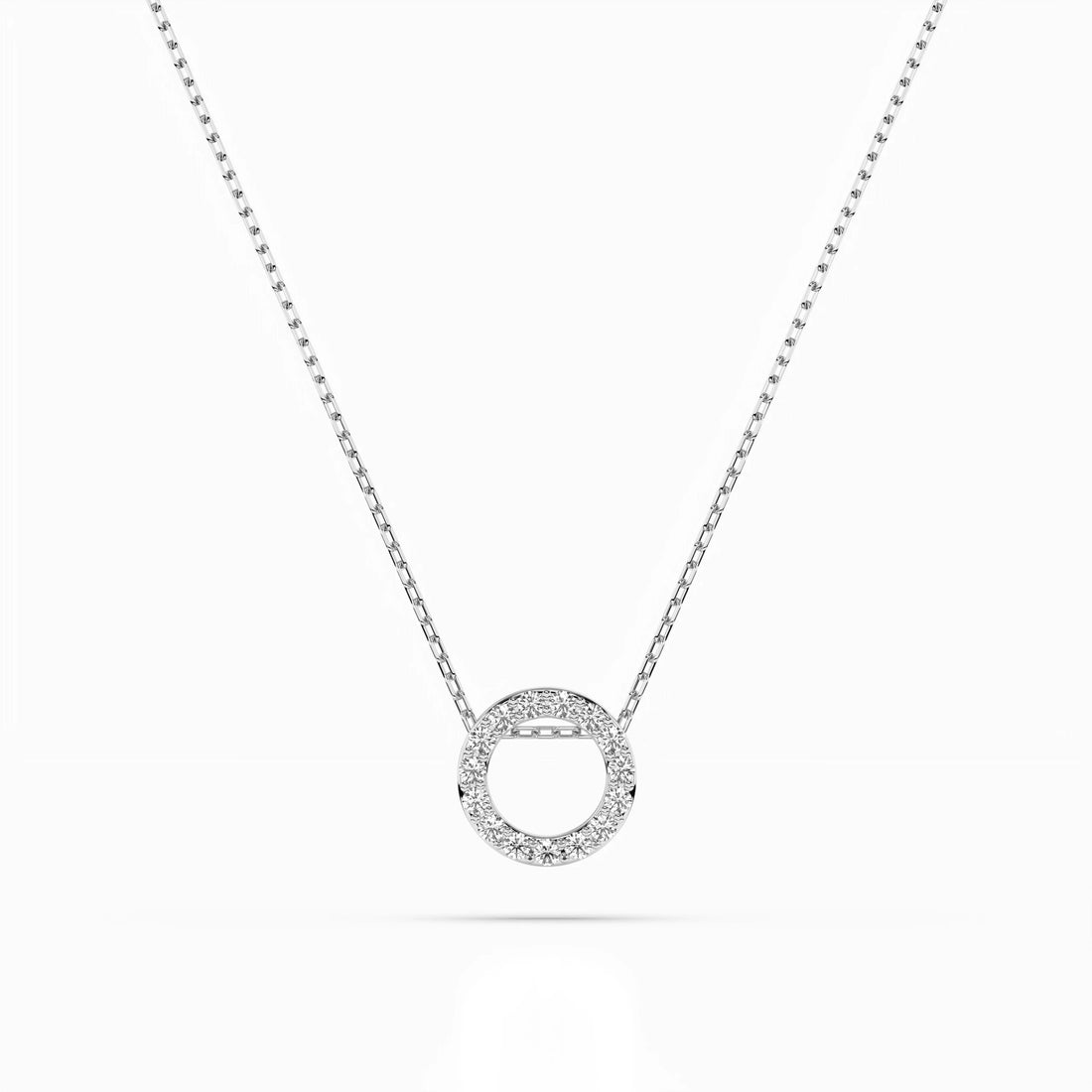 Minimalism Necklace (Round), 0.09 ct — 104-10028 - Prestige Stones