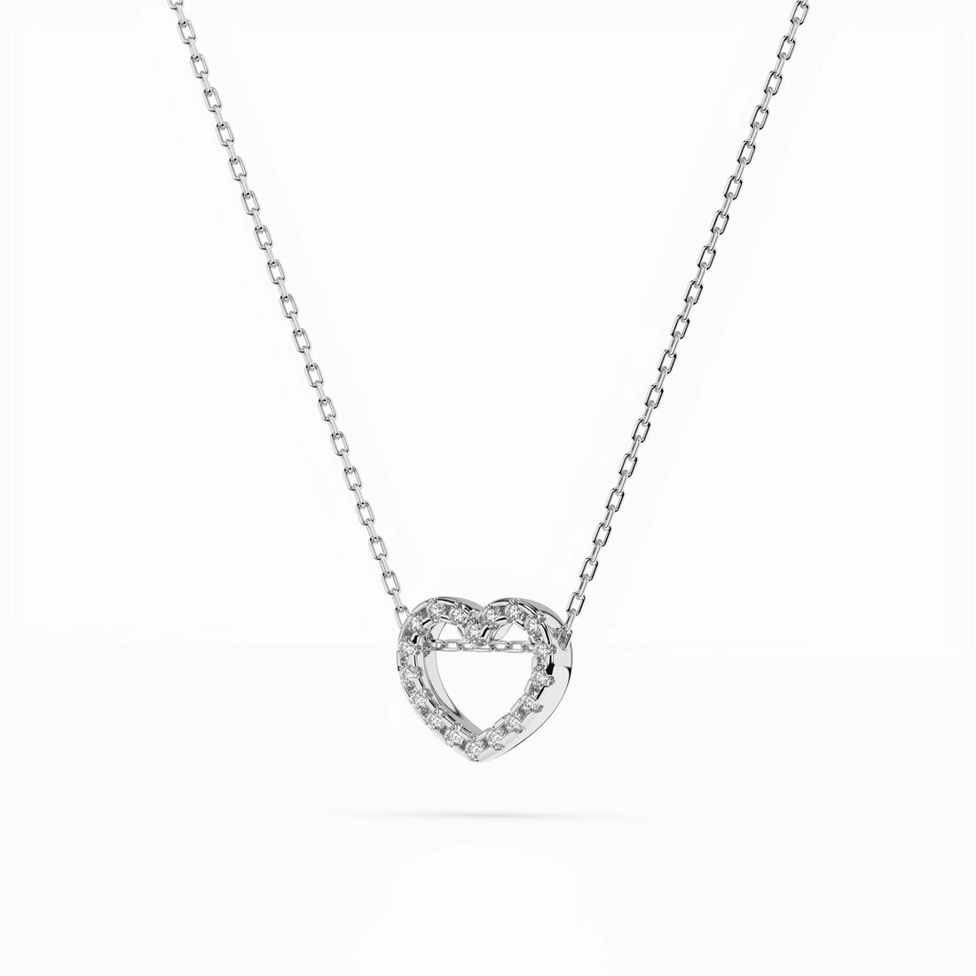 Minimalism Necklace (Round), 0.09 ct — 104-10051 - Prestige Stones
