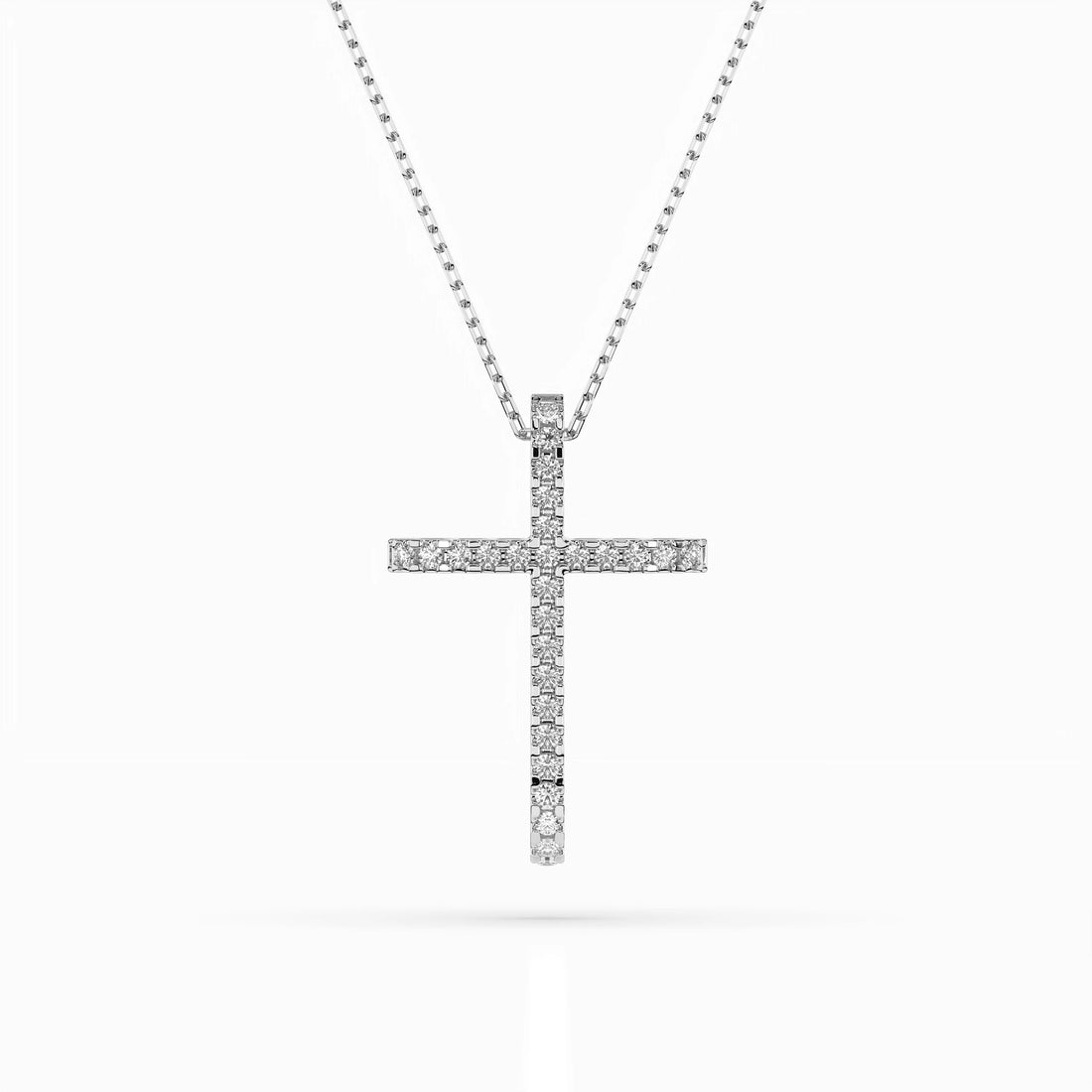Minimalism Necklace (Round), 0.14 ct — 104-10026 - Prestige Stones