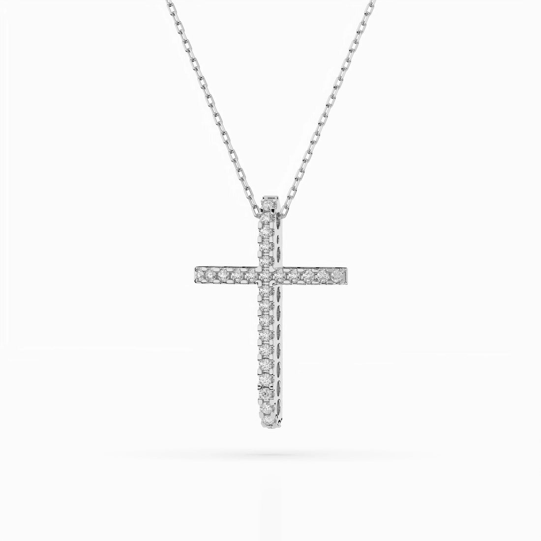 Minimalism Necklace (Round), 0.14 ct — 104-10026 - Prestige Stones