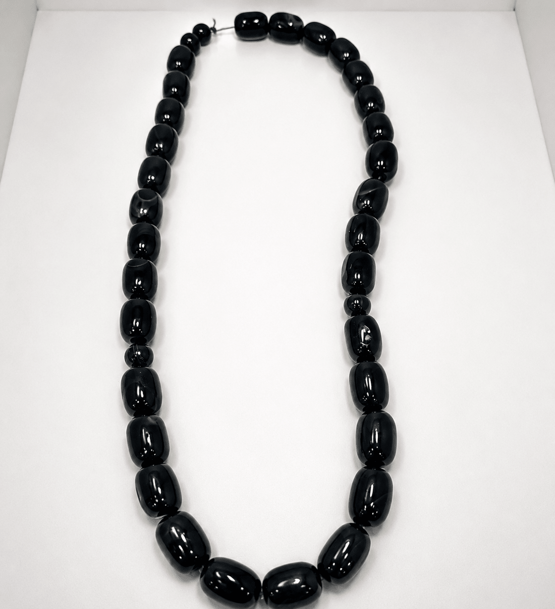 Natural Black Sulemani Aqeeq Tasbih - Prestige Stones
