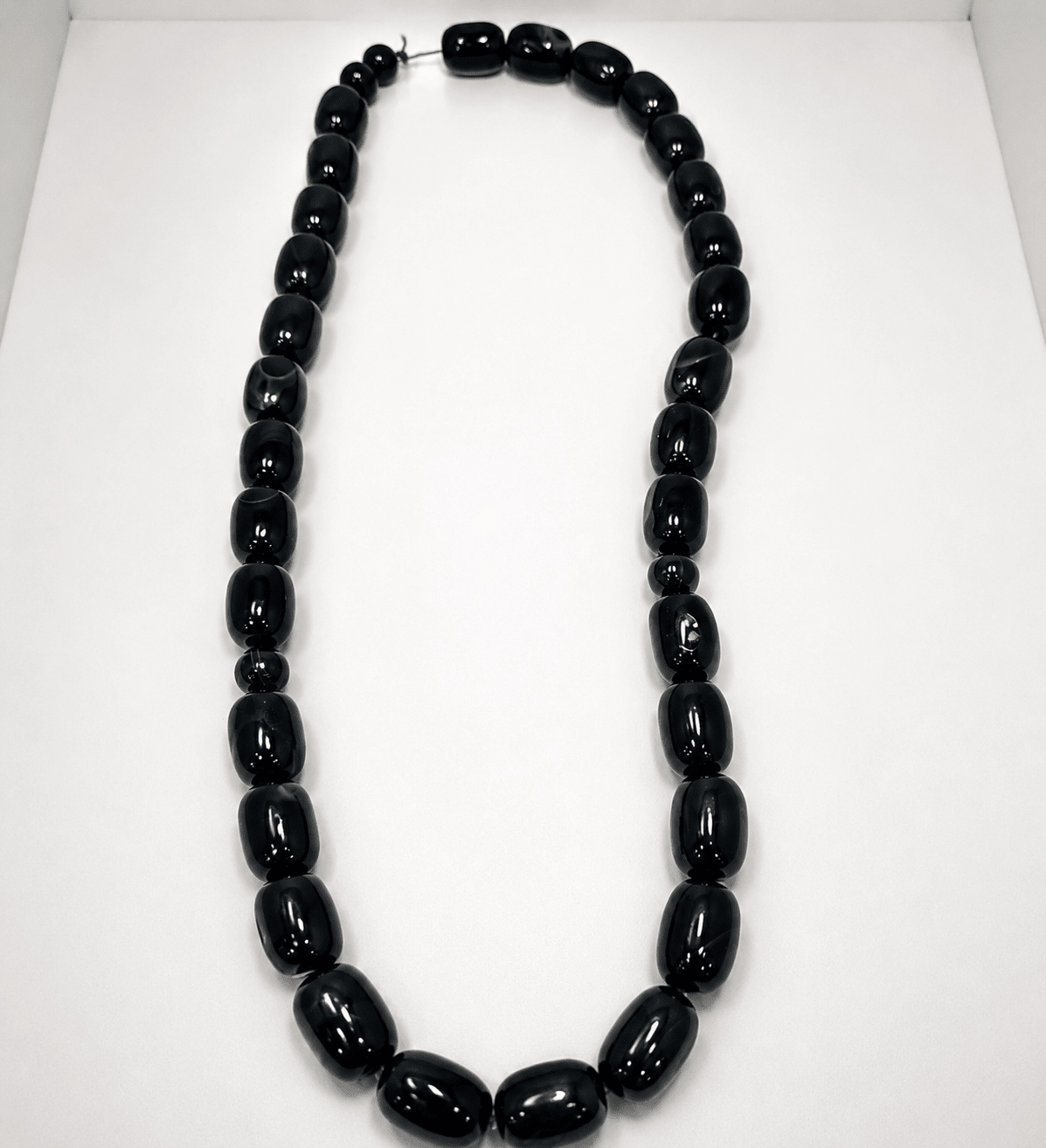 Natural Black Sulemani Aqeeq Tasbih - Prestige Stones