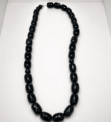 Natural Black Sulemani Aqeeq Tasbih - Prestige Stones