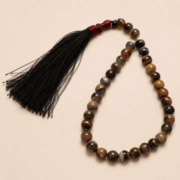 Natural Multicolour Aqeeq Agate Tasbih – Gemstone Prayer Beads - Prestige Stones
