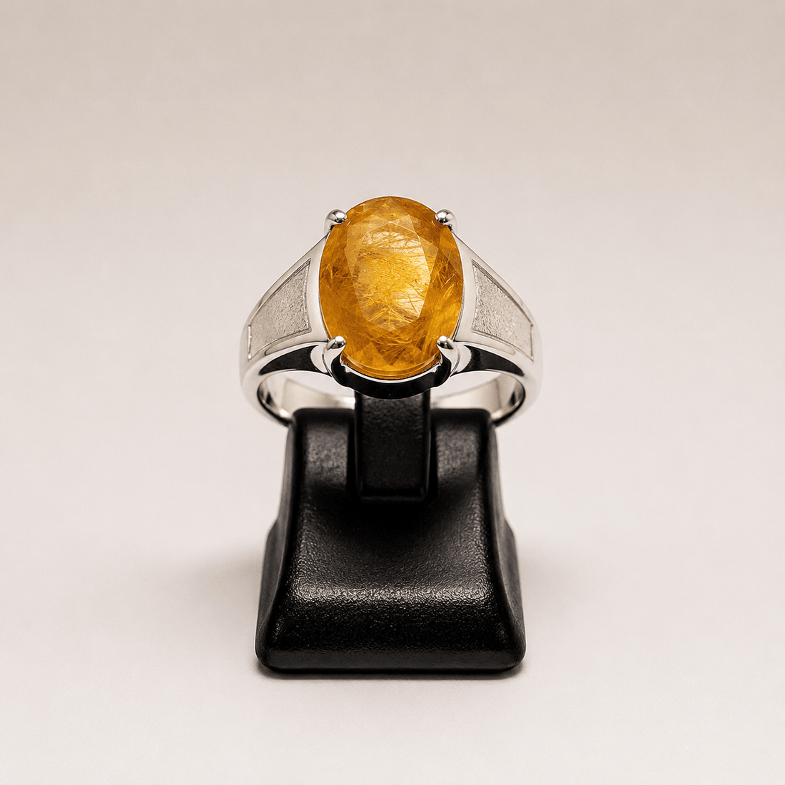 Natural Yellow Sapphire 925 Sterling Silver Statement Ring - Prestige Stones