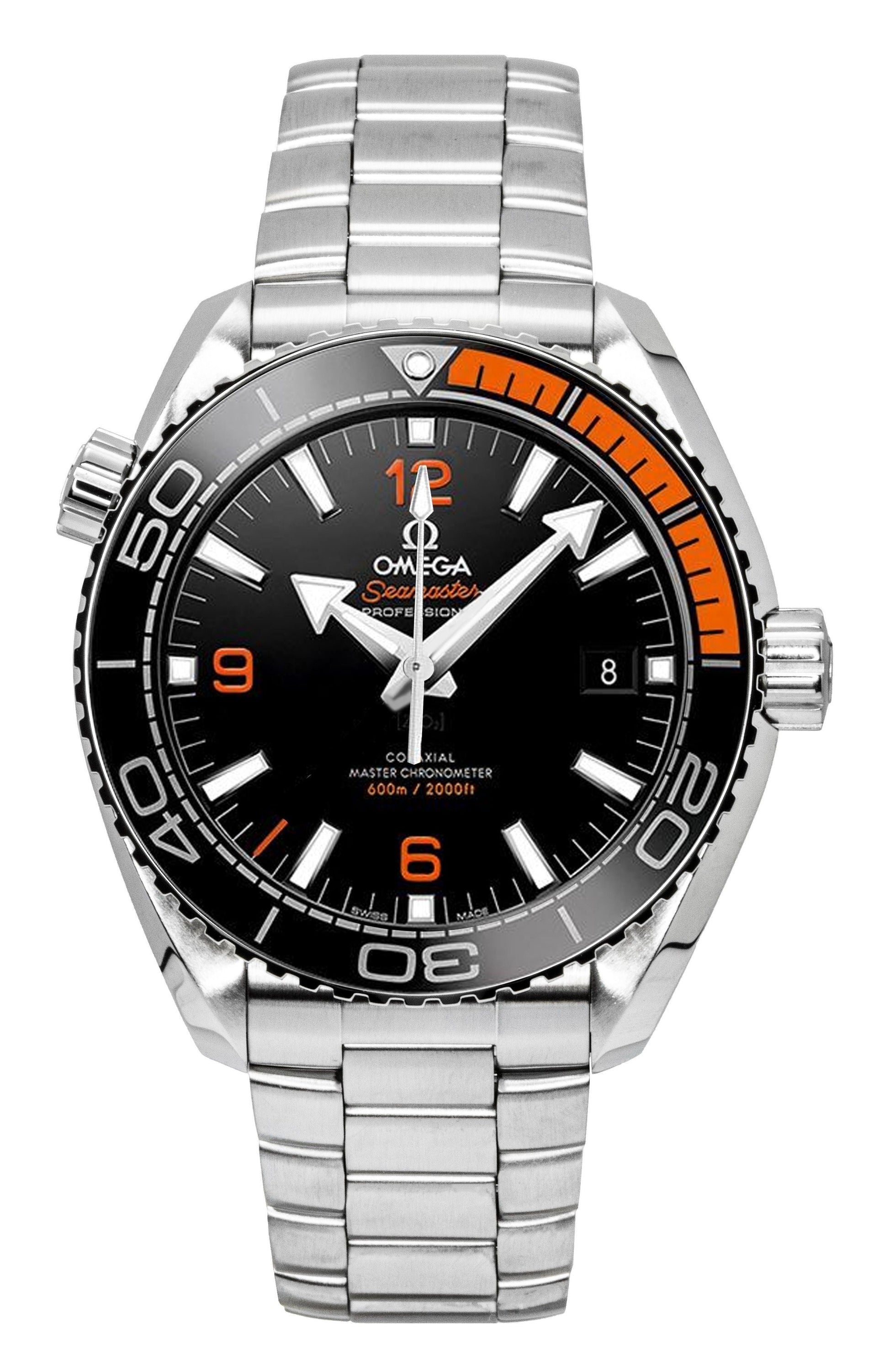 Omega Seamaster Planet Ocean Stainless Steel Black Dial Automatic Diver's 215.30.44.21.01.002 600M Men's Watch - Prestige Stones