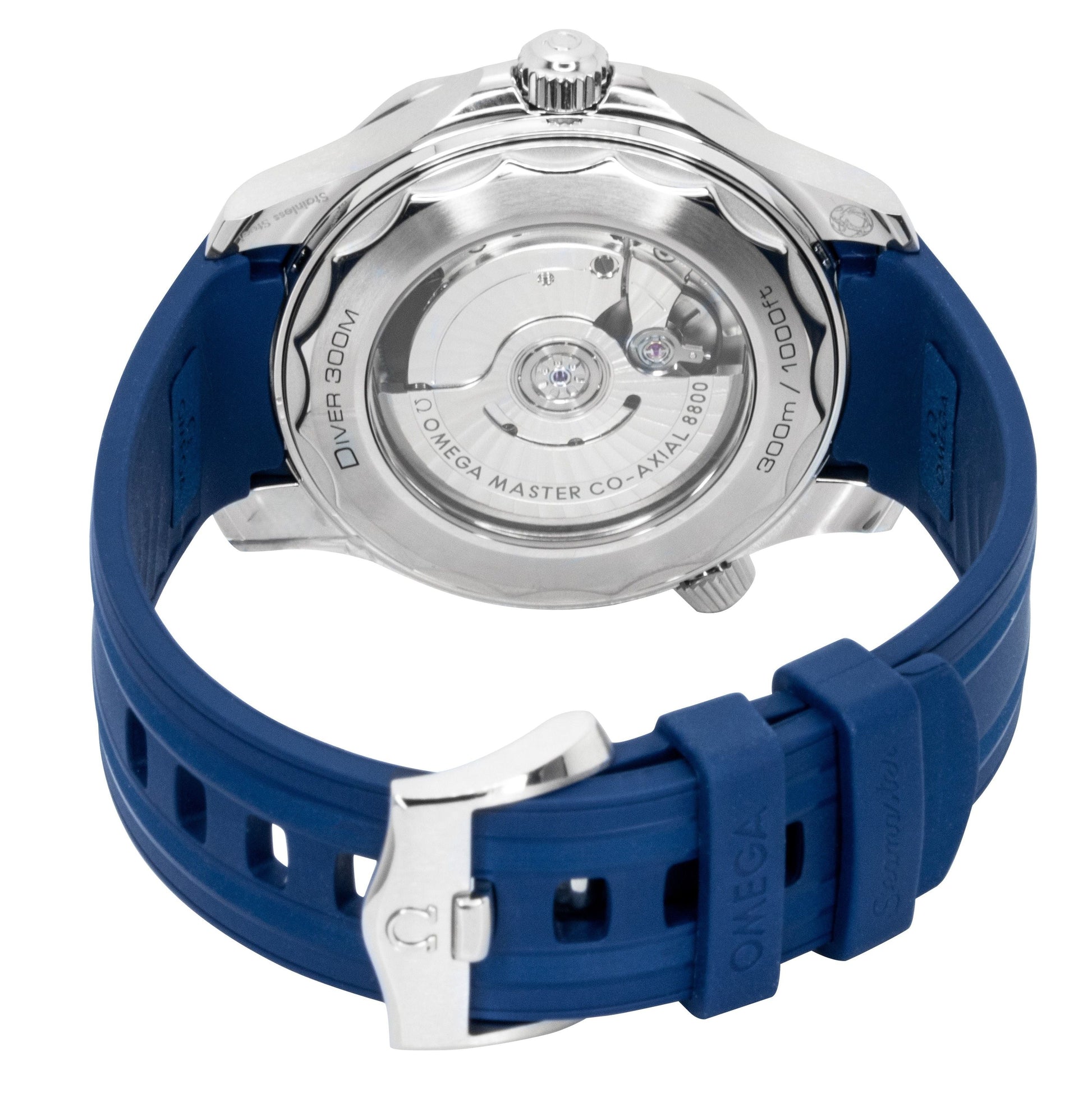 Omega Seamaster Rubber Strap Blue Dial Automatic Diver's 210.32.42.20.03.001 300M Men's Watch - Prestige Stones