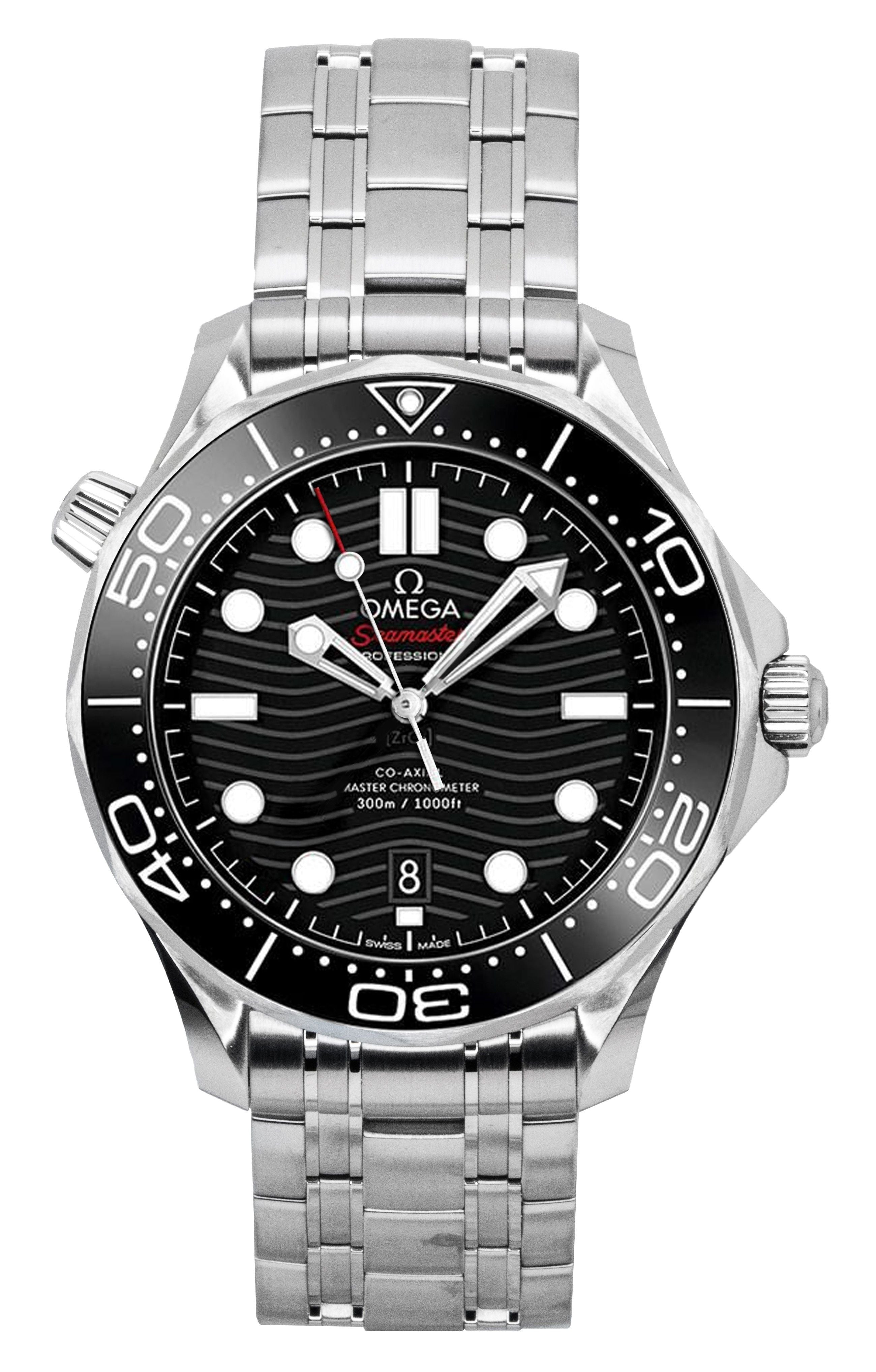 Omega Seamaster Stainless Steel Black Dial Automatic Diver's 210.30.42.20.01.001 300M Men's Watch - Prestige Stones