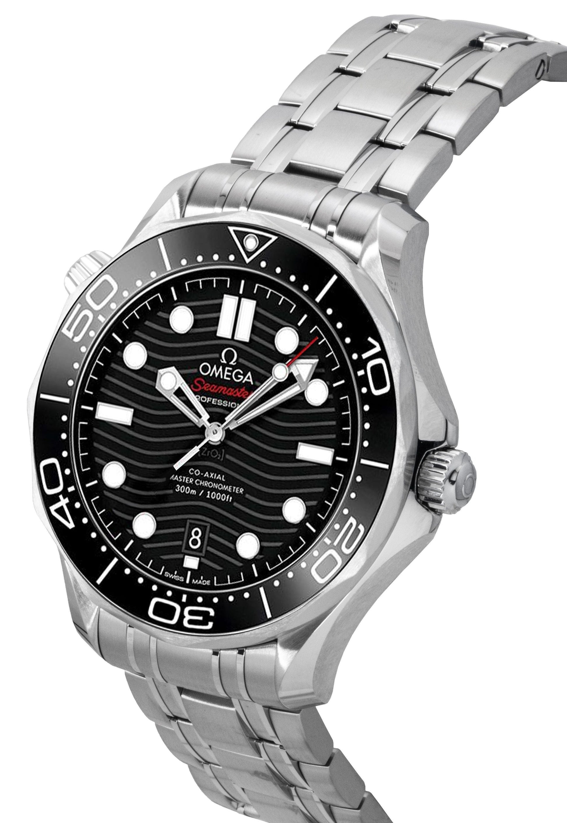 Omega Seamaster Stainless Steel Black Dial Automatic Diver's 210.30.42.20.01.001 300M Men's Watch - Prestige Stones