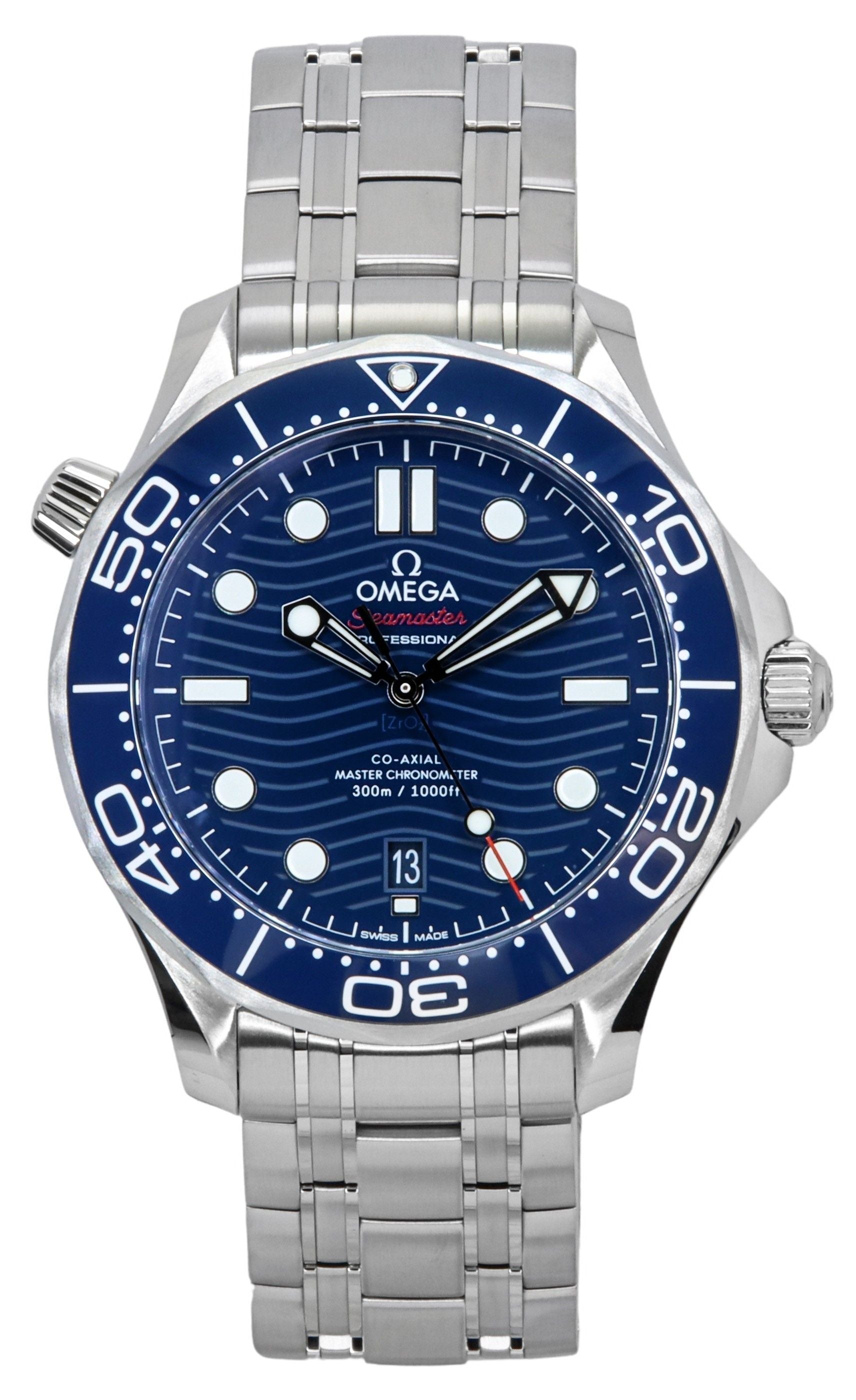 Omega Seamaster Stainless Steel Blue Dial Automatic Diver's 210.30.42.20.03.001 300M Men's Watch - Prestige Stones