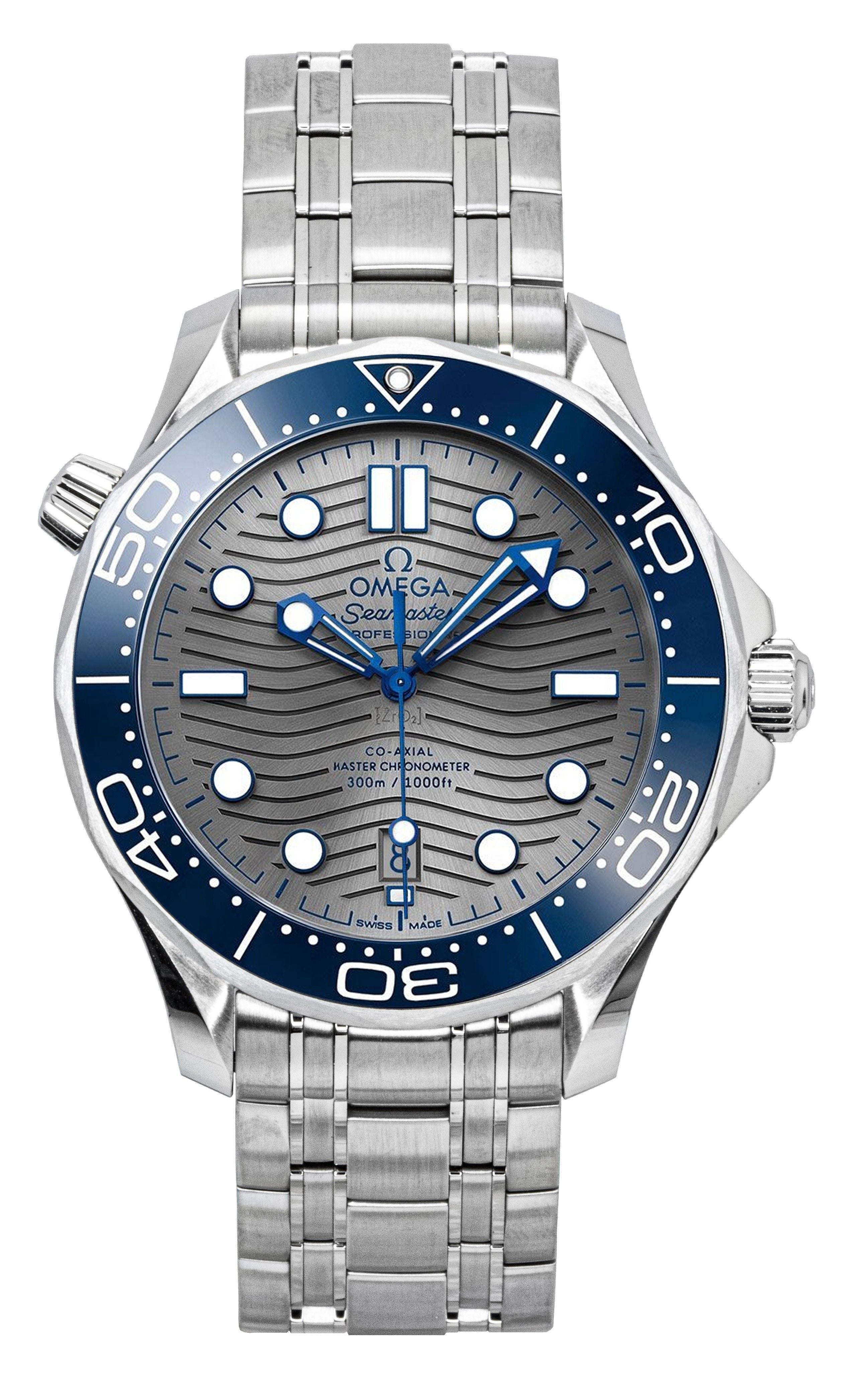 Omega Seamaster Stainless Steel Grey Dial Automatic Diver's 210.30.42.20.06.001 300M Men's Watch - Prestige Stones