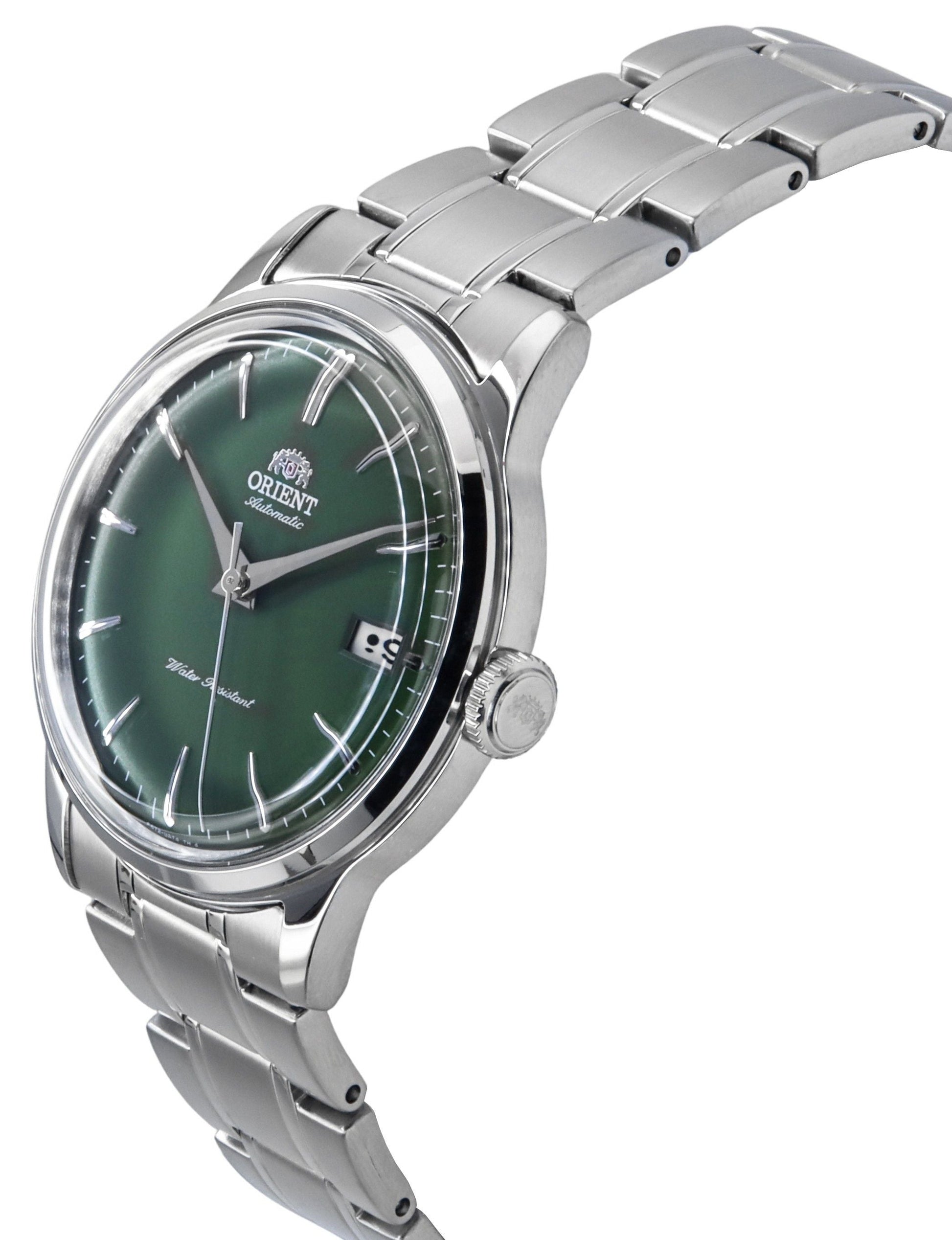 Orient Bambino Stainless Steel Grass Green Dial Automatic RA - AC0M09E Men's Watch - Prestige Stones