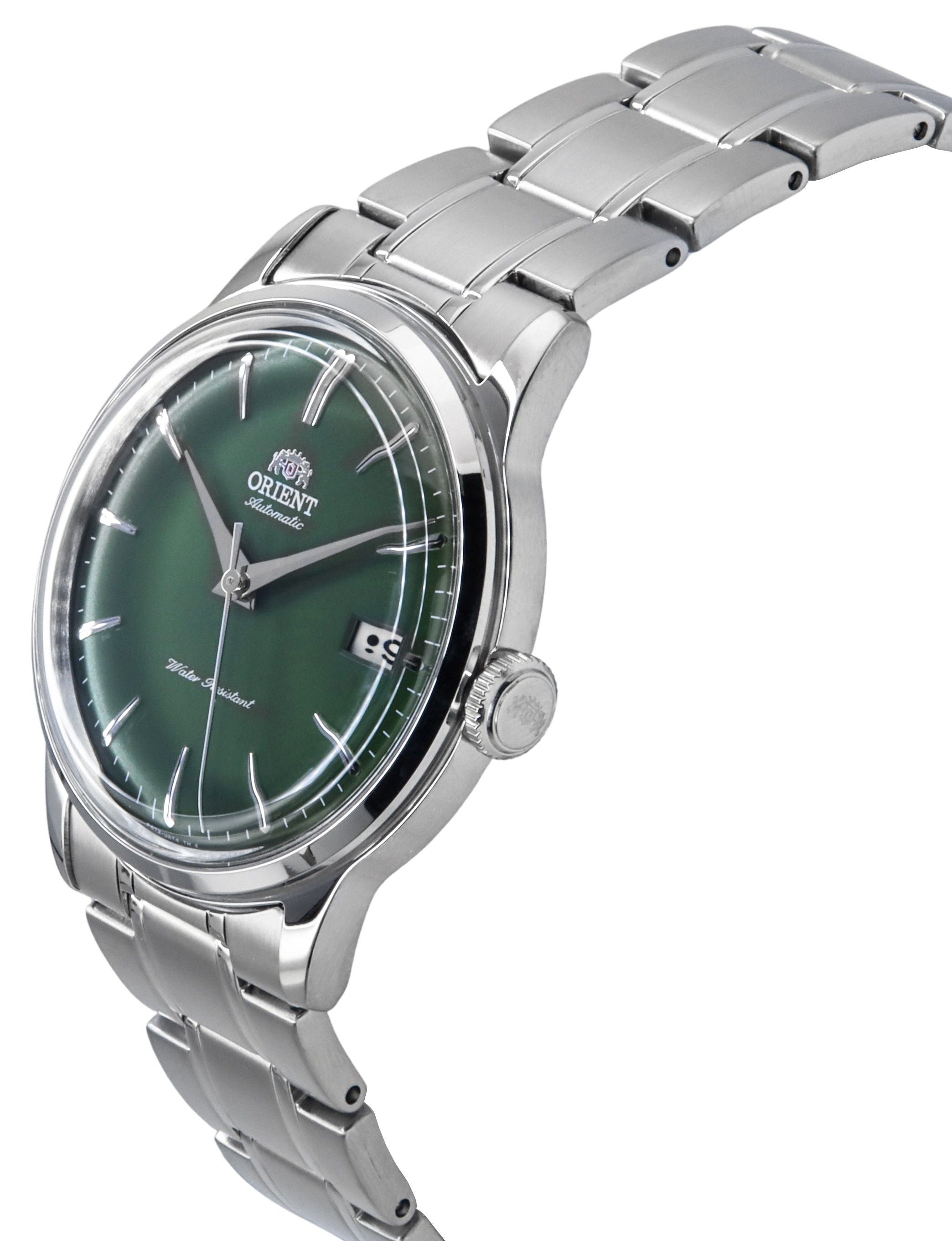 Orient Bambino Stainless Steel Grass Green Dial Automatic RA - AC0M09E Men's Watch - Prestige Stones