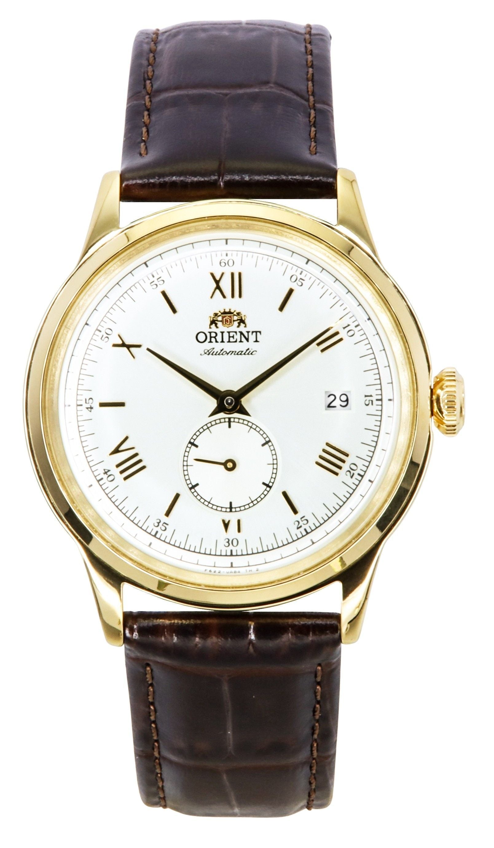 Orient Bambino Version 2 Small Seconds Leather Strap Silver Dial Automatic RA - AP0106S Men's Watch - Prestige Stones