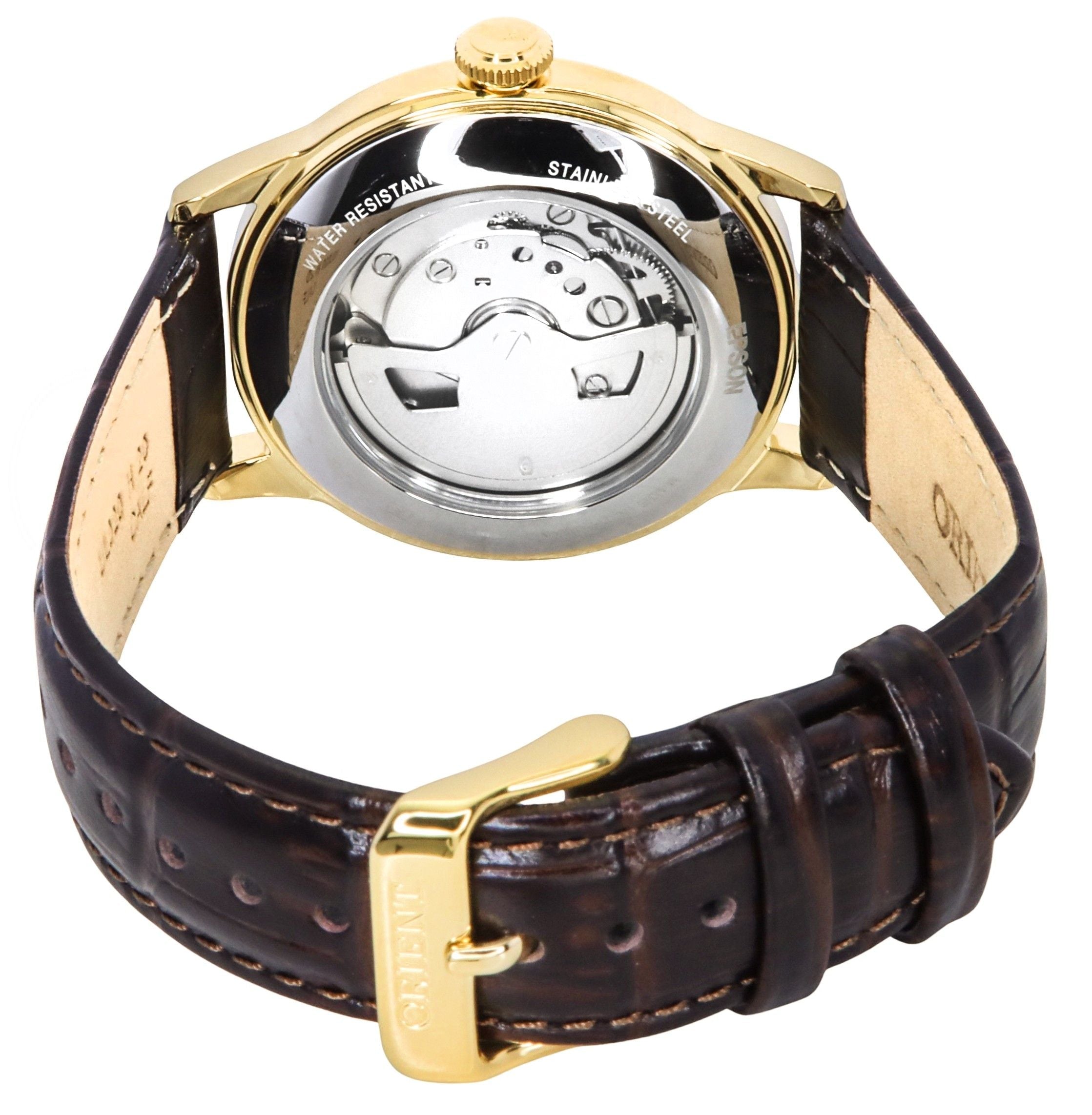 Orient Bambino Version 2 Small Seconds Leather Strap Silver Dial Automatic RA - AP0106S Men's Watch - Prestige Stones