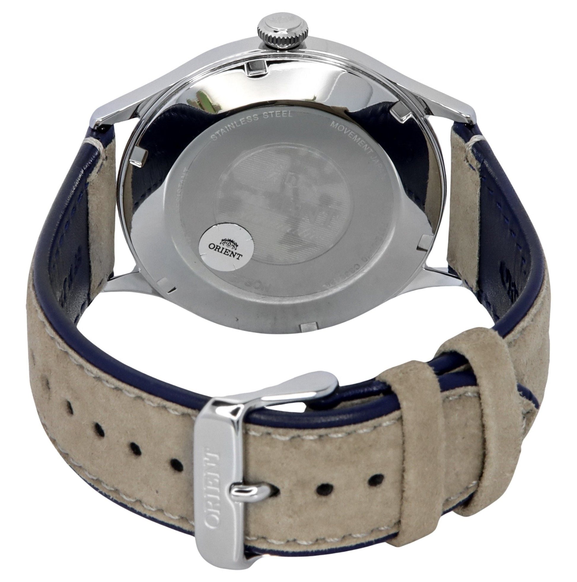 Orient Bambino Version 4 Classic Suede Leather Strap Navy Blue Dial Automatic RA - AC0P02L10B RA - AC0P02L30B Men's Watch - Prestige Stones