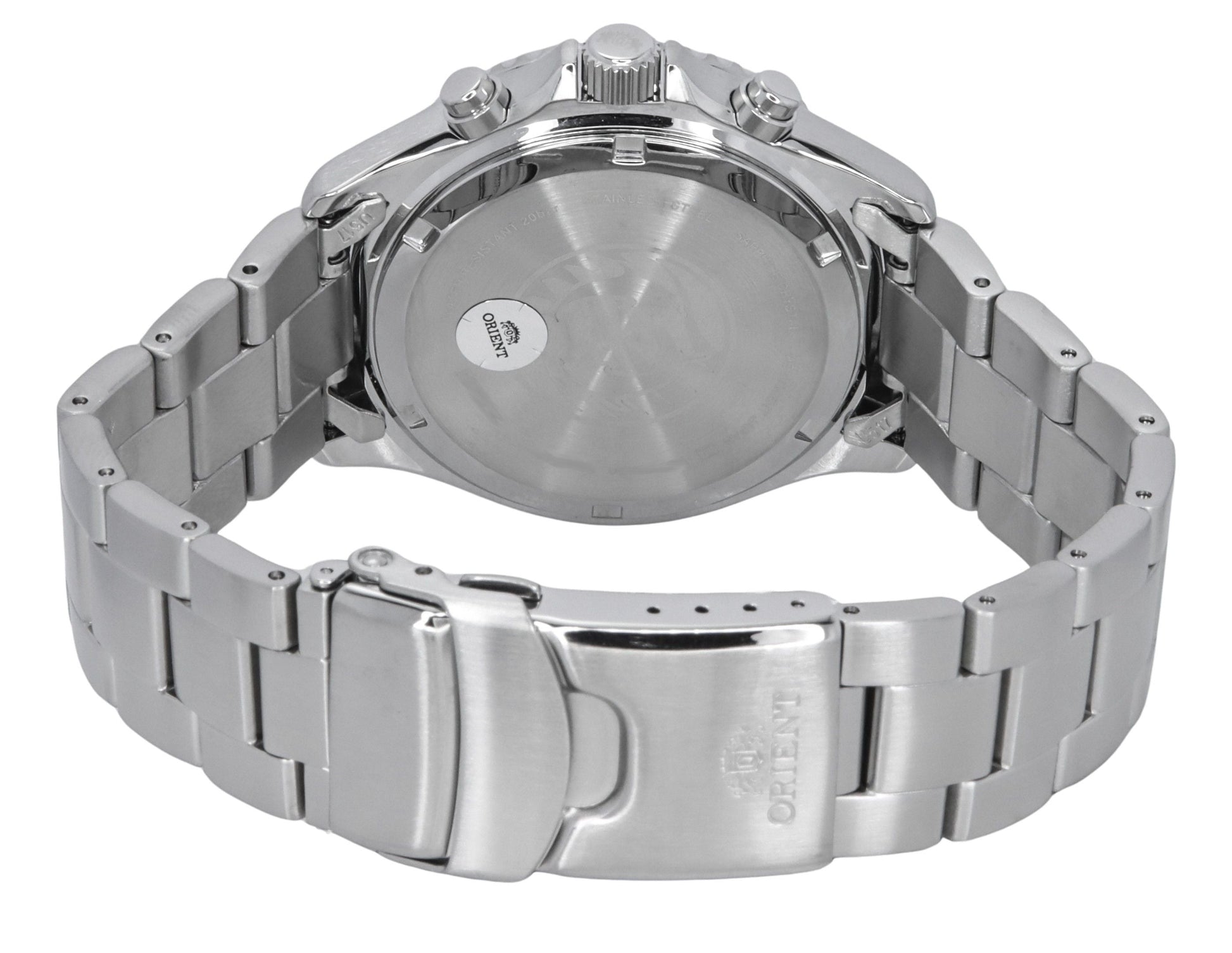 Orient Chronograph Stainless Steel Black Dial Solar Diver's RA - TX0201L10B 200M Men's Watch - Prestige Stones