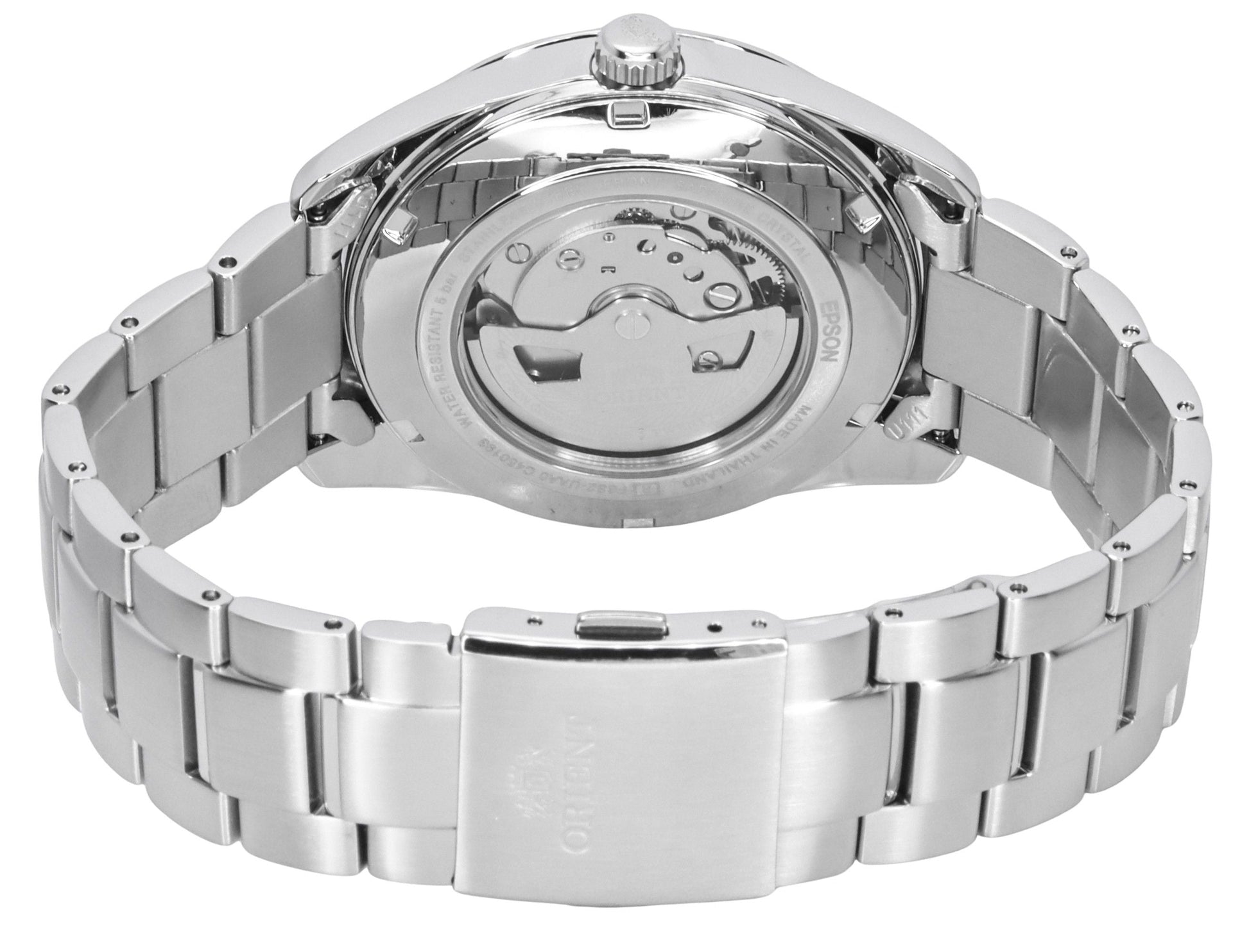 Orient Classic Contemporary Stainless Steel Light Blue Open Heart Dial Automatic RA - AR0009L Men's Watch - Prestige Stones
