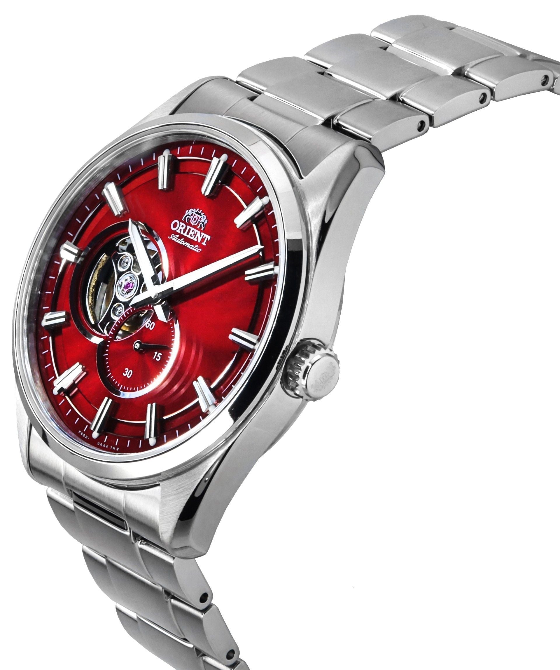 Orient Classic Contemporary Stainless Steel Red Open Heart Dial Automatic RA - AR0010R Men's Watch - Prestige Stones