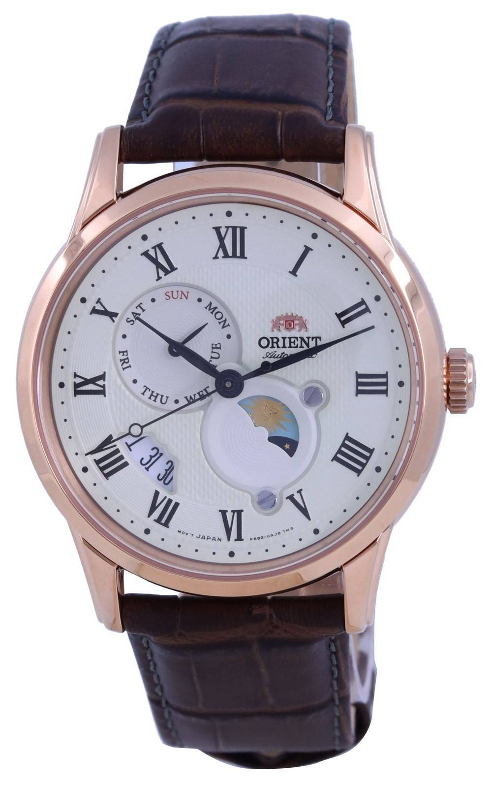 Orient Classic Sun & Moon Champagne Dial Automatic RA - AK0007S10B Men's Watch - Prestige Stones