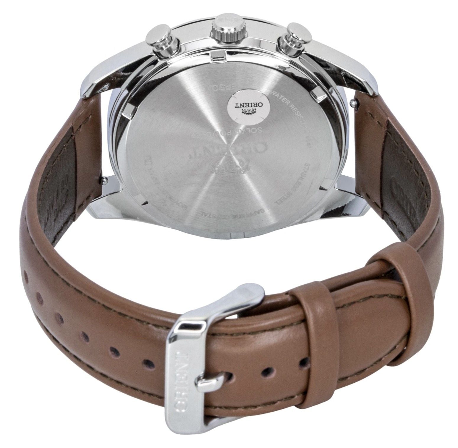 Orient Contemporary Chronograph Leather Strap White Dial Quartz RA - TX0306S Men's Watch - Prestige Stones
