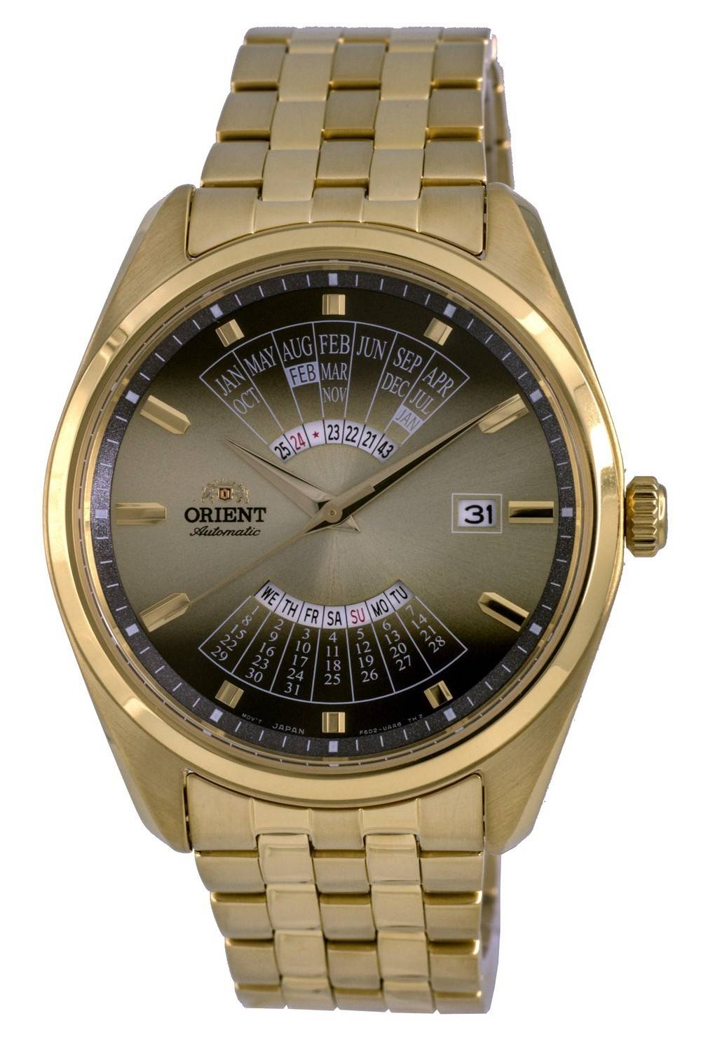 Orient Contemporary Multi Year Calendar Gold Tone Dial Automatic RA - BA0001G10B Men's Watch - Prestige Stones
