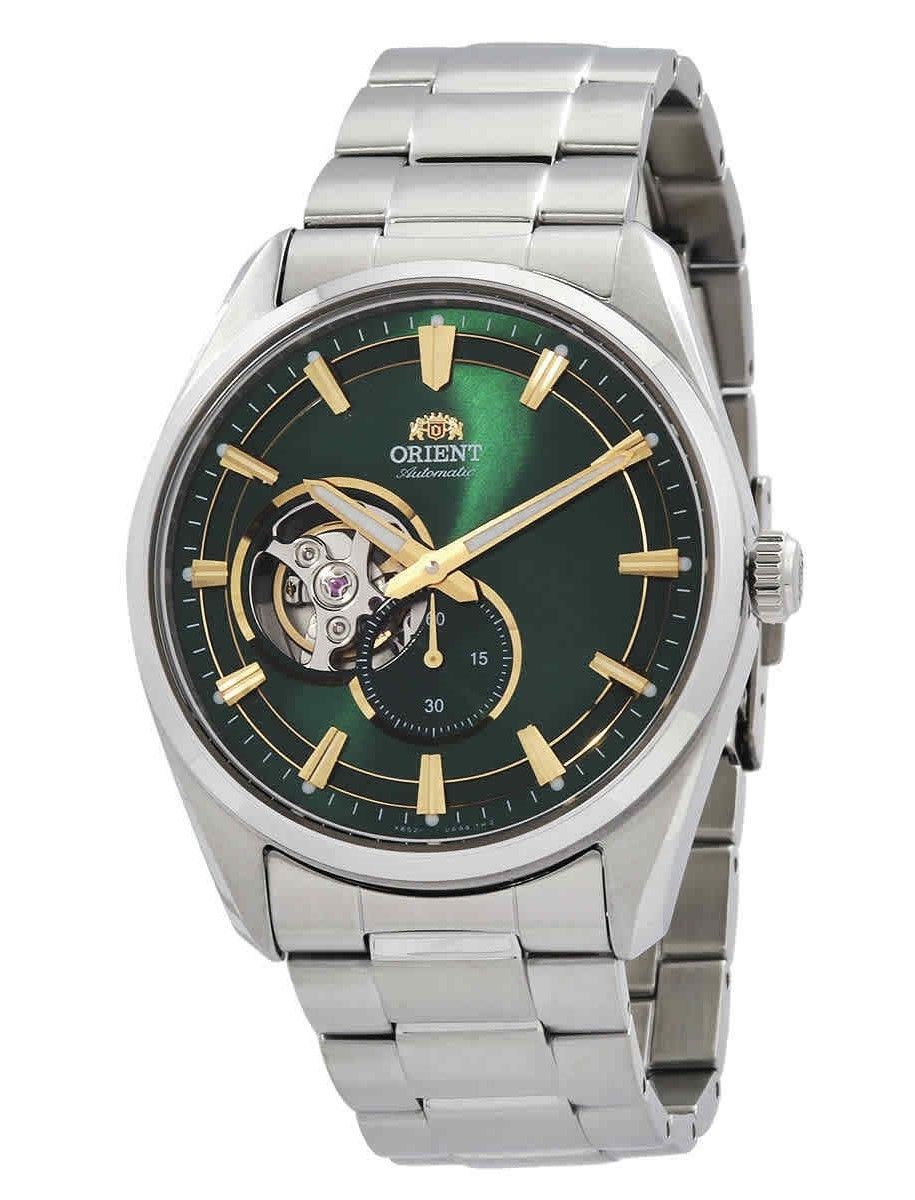 Orient Contemporary Stainless Steel Open Heart Green Dial Automatic RA - AR0008E10B Men's Watch - Prestige Stones