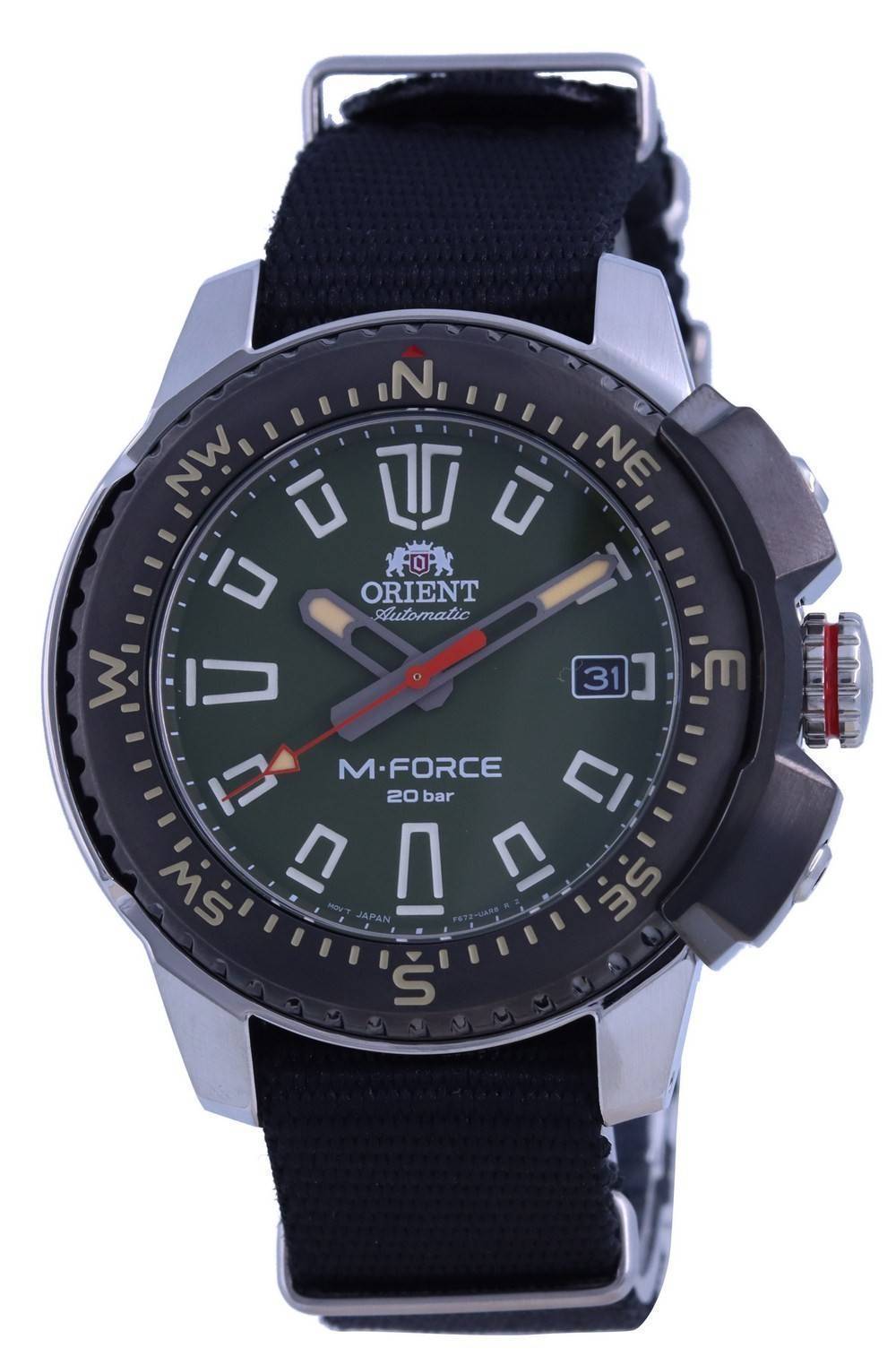 Orient M - Force Green Dial Stainless Steel Automatic Diver's RA - AC0N03E10B 200M Men's Watch - Prestige Stones
