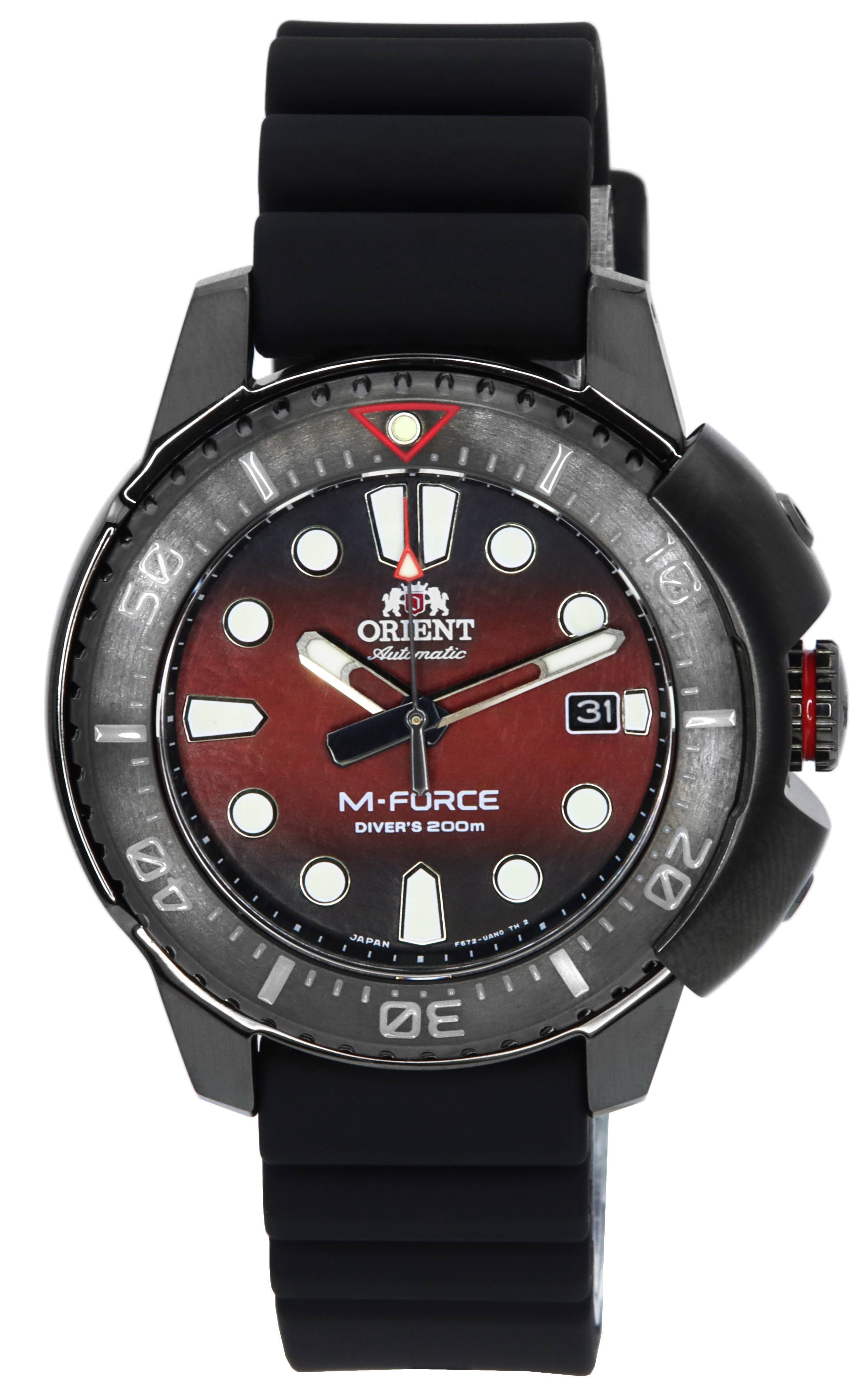 Orient M - Force Limited Edition Red Dial Automatic Diver's RA - AC0L09R00B 200M Men's Watch - Prestige Stones
