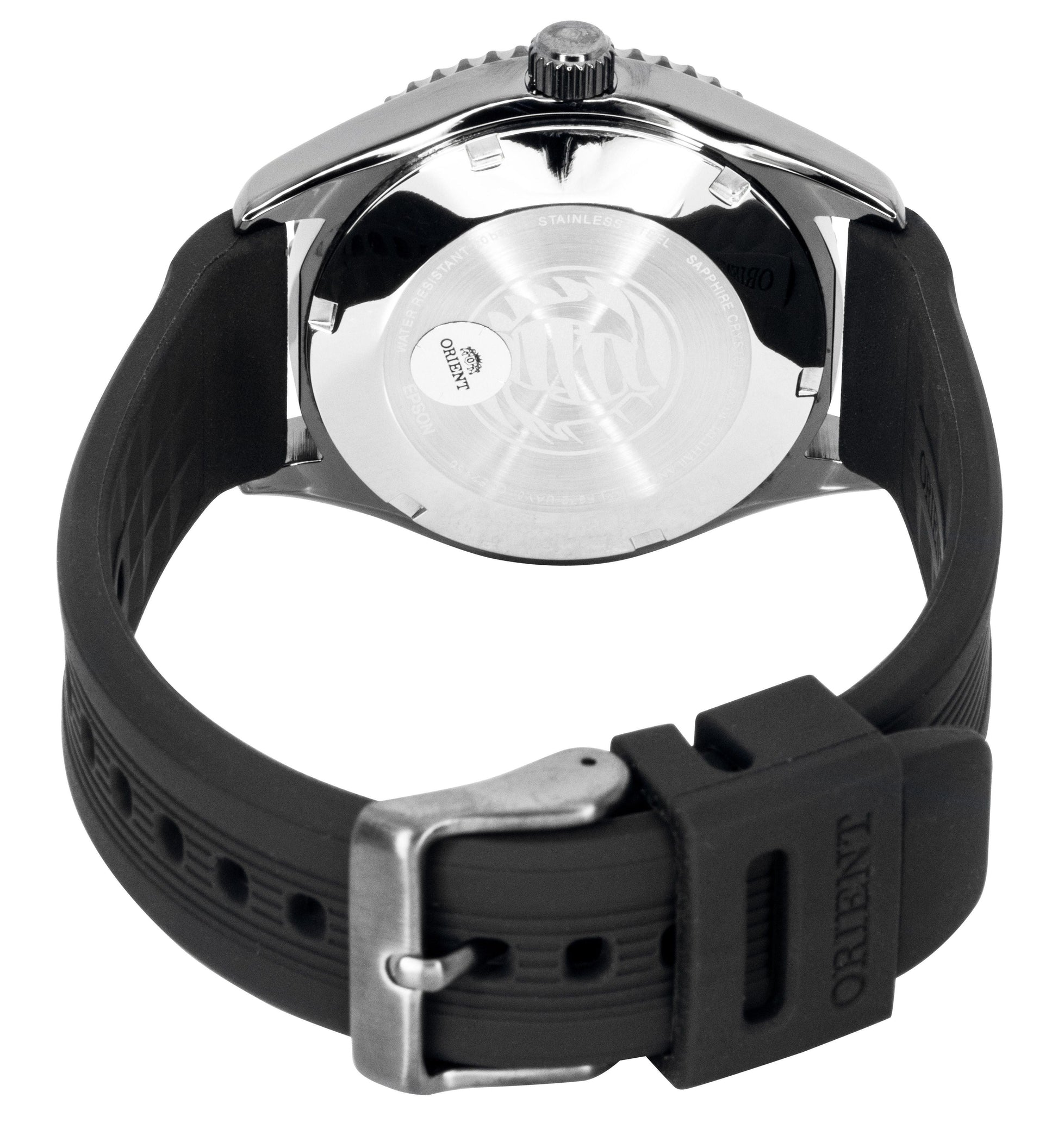 Orient Mako Silicone Strap Black Dial Automatic Diver's RA - AC0Q10N 200M Men's Watch - Prestige Stones