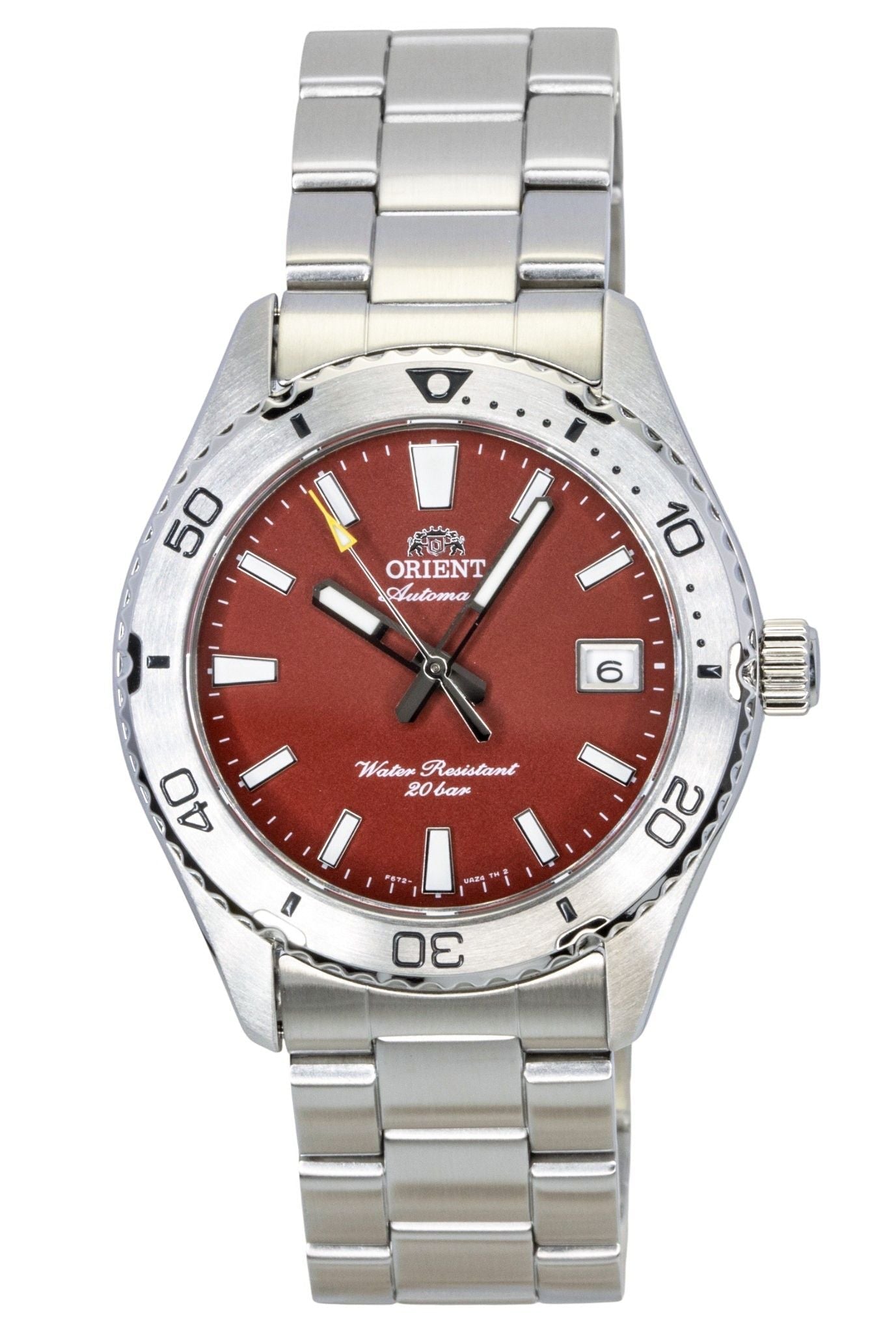Orient Mako Stainless Steel Red Dial Automatic Diver's RA - AC0Q09R 200M Men's Watch - Prestige Stones