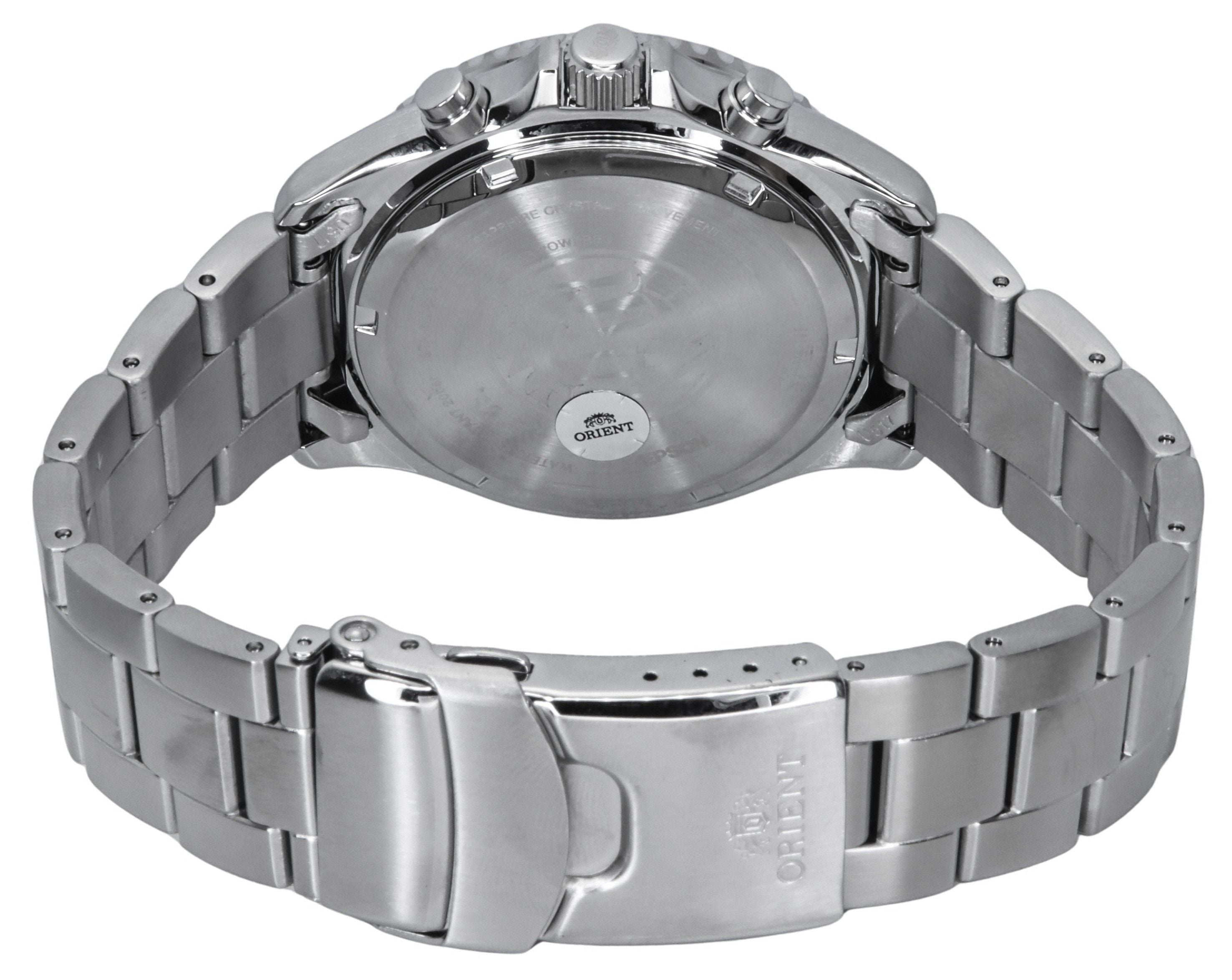 Orient Sports Chronograph Stainless Steel Sky Blue Dial Quartz Diver's RA - TX0206L 200M Men's Watch - Prestige Stones