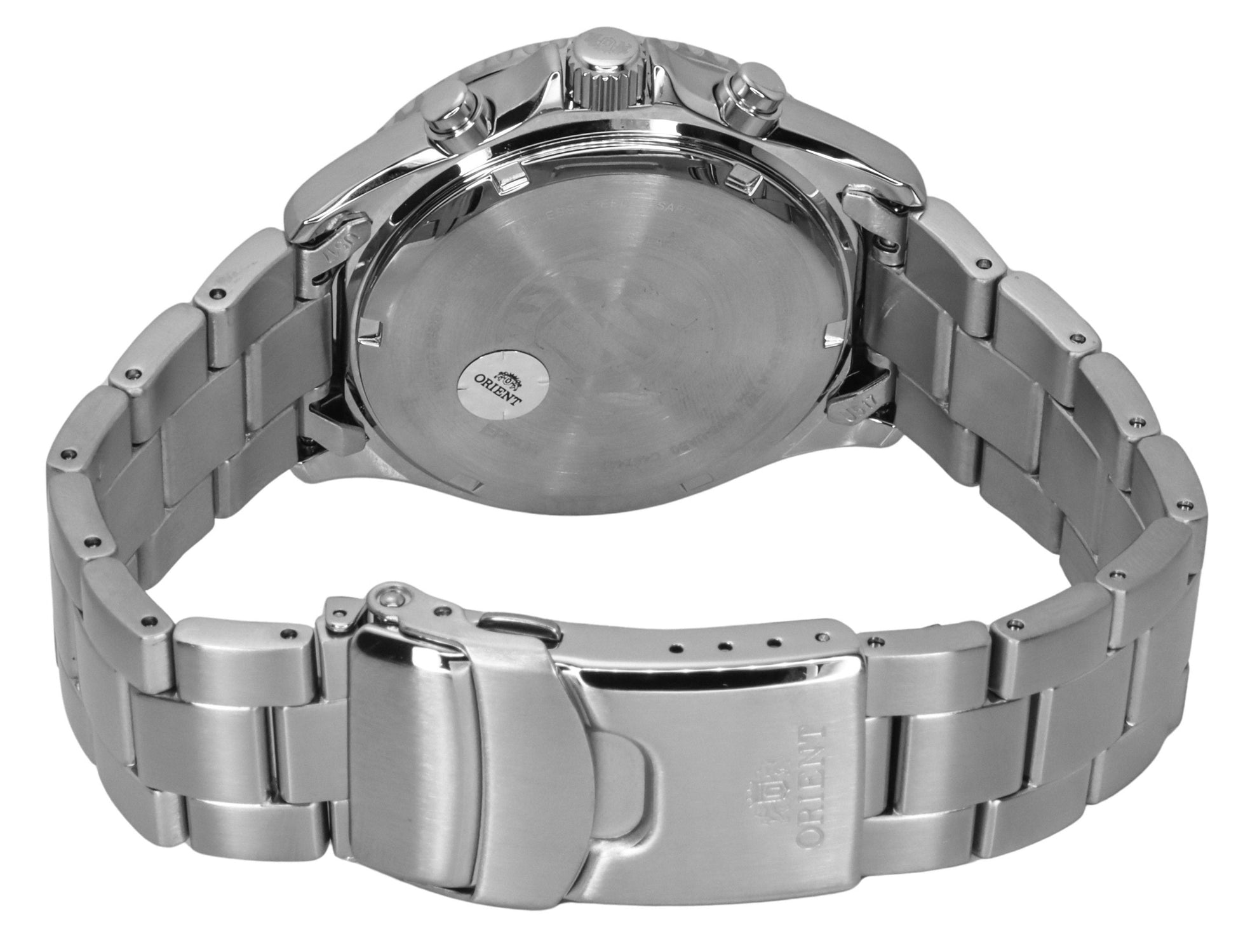 Orient Sports Chronograph Stainless Steel Sky Red Dial Quartz Diver's RA - TX0207R 200M Men's Watch - Prestige Stones