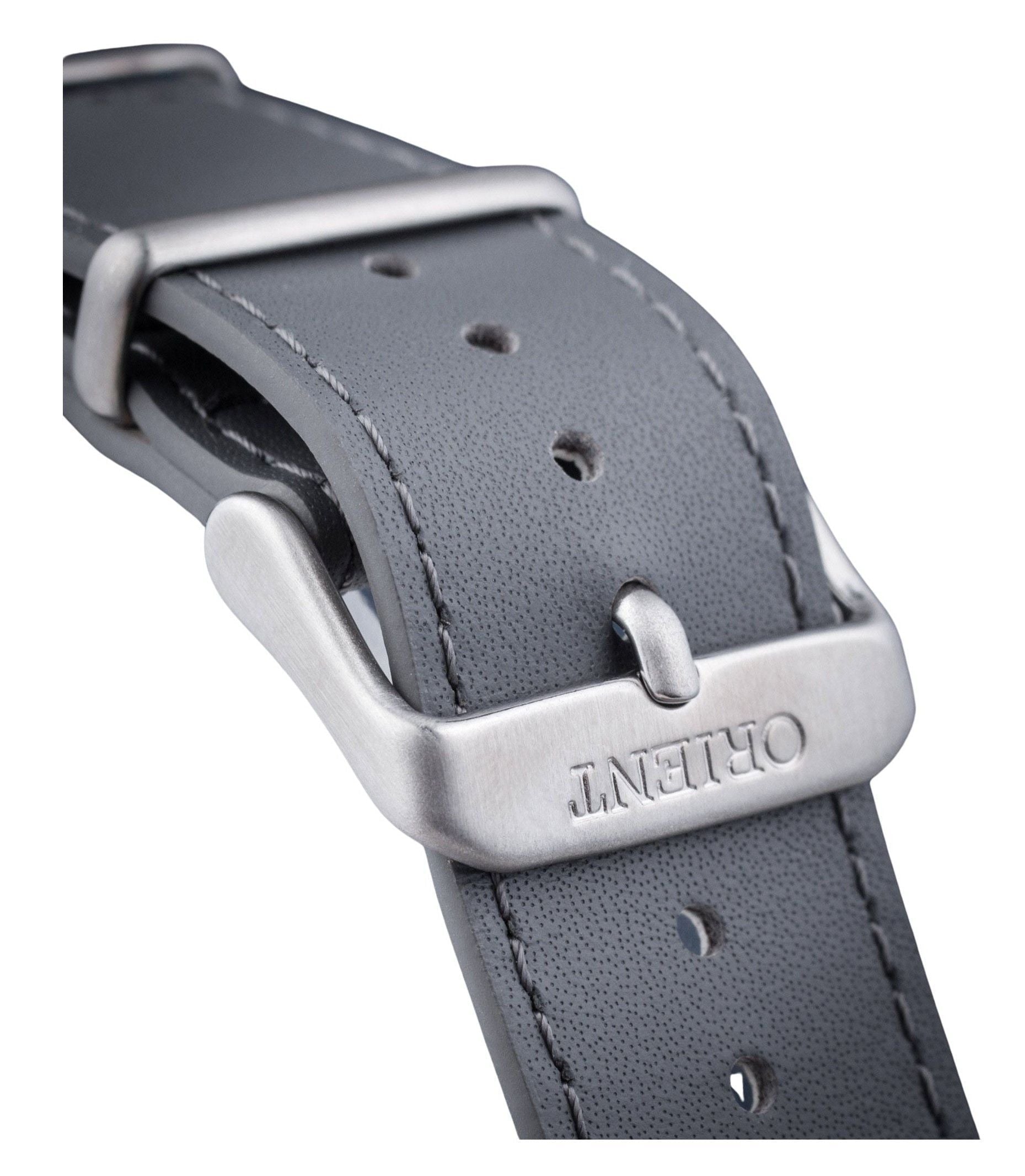 Orient Sports Leather Strap Lilac Dial Automatic Diver's RA - AC0Q07V10B RA - AC0Q07V30B 200M Men's Watch - Prestige Stones