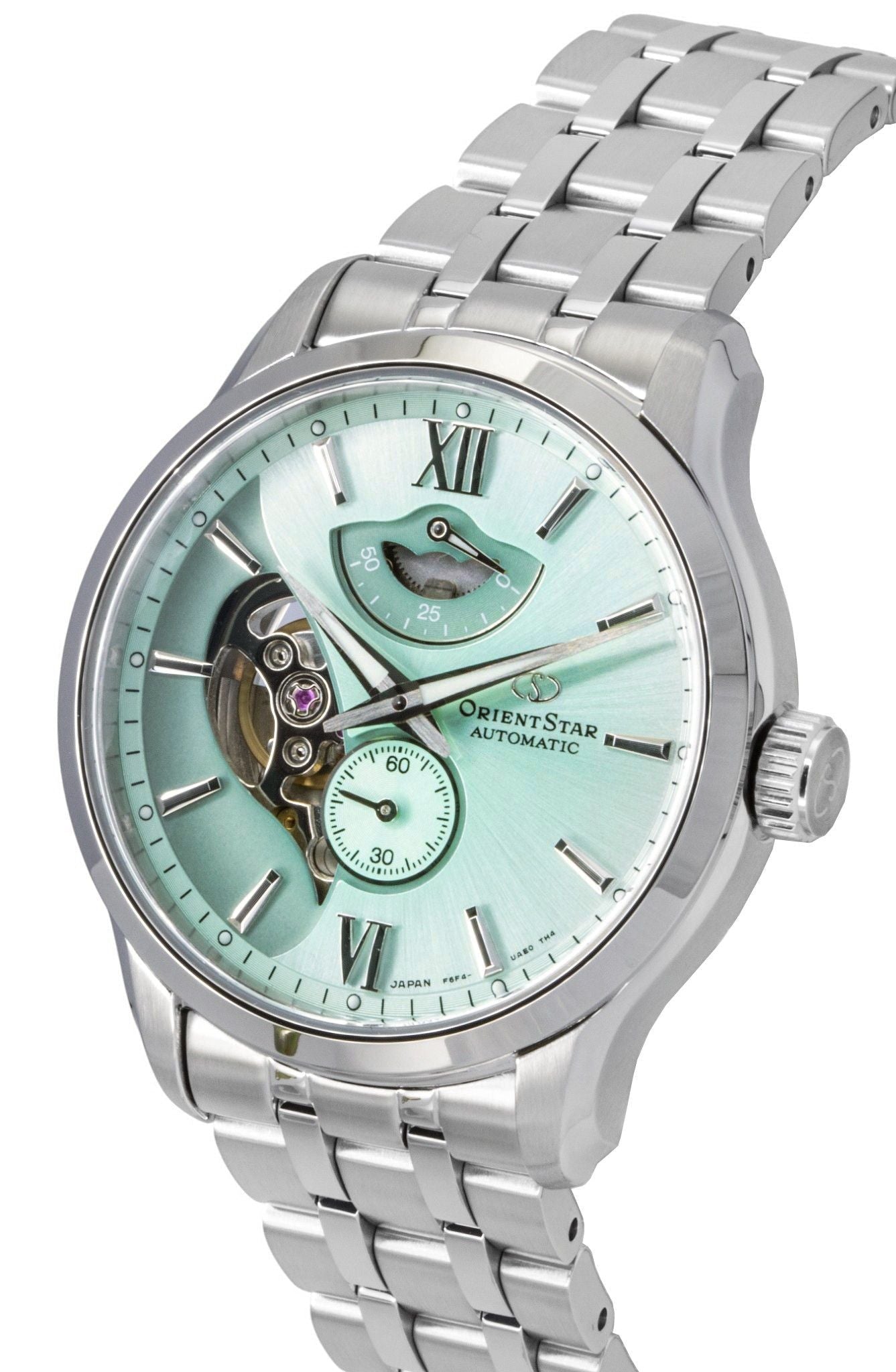 Orient Star Contemporary Limited Edition Open Heart Mint Green Automatic RE - AV0B11E 100M Men's Watch - Prestige Stones